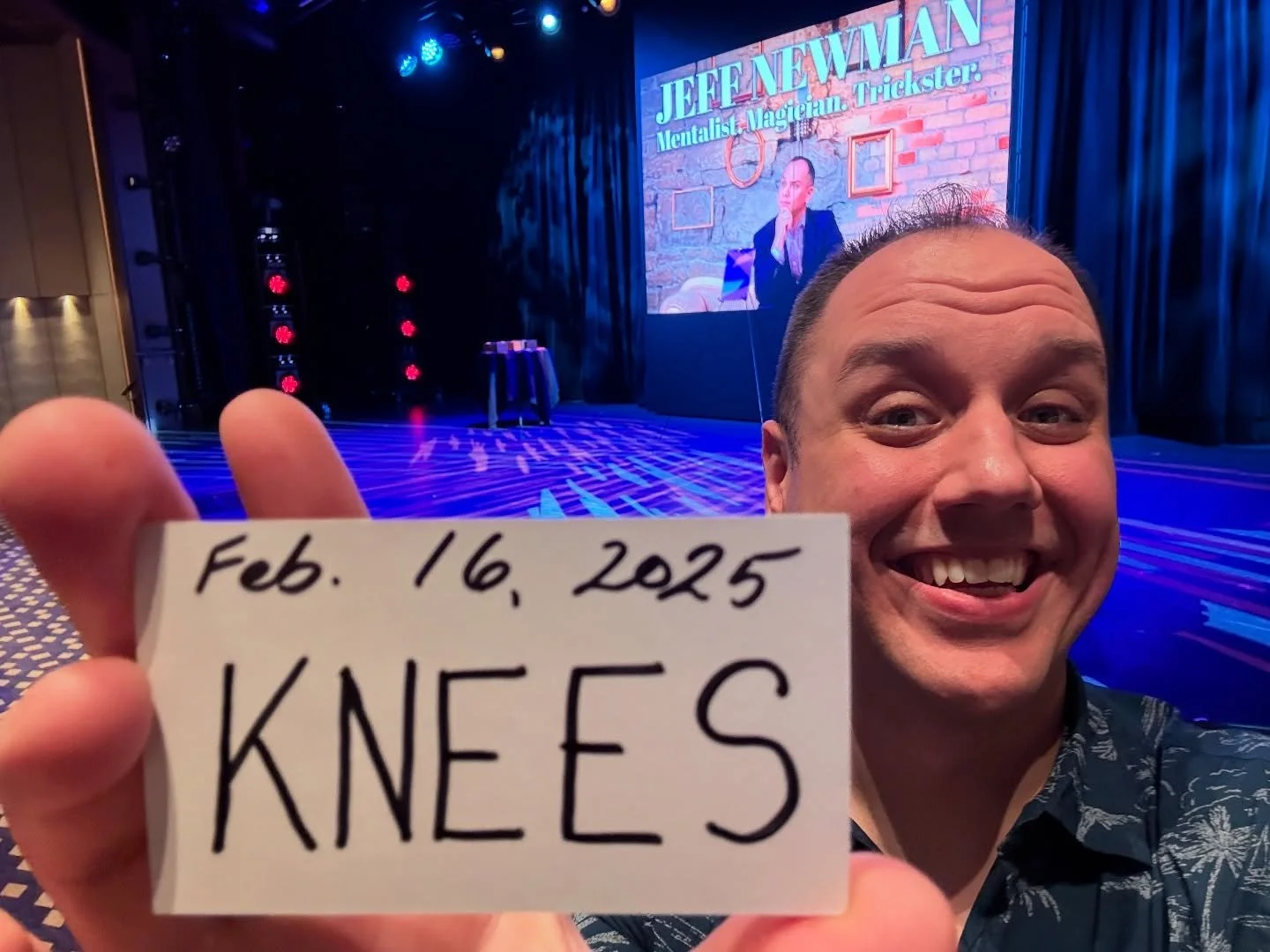 All prepped and ready to go for my first show aboard the Cunard Queen Anne! Thanks so much for having me aboard!

More importantly, thank you for thinking of the word KNEES from the book! 

#mentalist #magician #cruiseshipmagician #cunard @cunardline