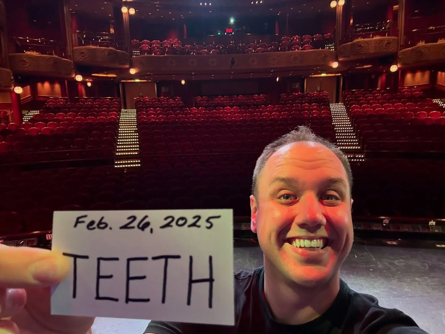 Cued up and ready for my first show tonight on the #cunardqueenvictoria! I&rsquo;m all set to go&hellip;we just need some butts in seats! 

But more importantly, thanks for thinking of the word TEETH! 

#mentalist #magician #cruiseshipmagician @cunar