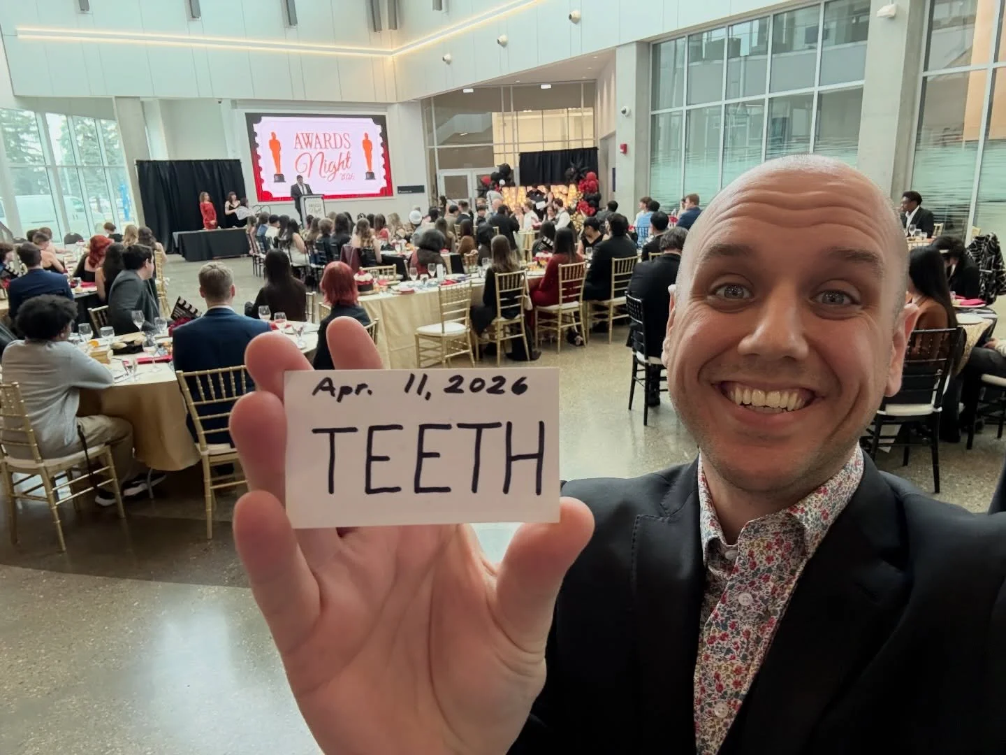 Can&rsquo;t wait to kick off the show @nait tonight! Congratulations to all the award recipients, and thank you for having me as part of your celebrations! 

More importantly, thank you for thinking of the word TEETH!