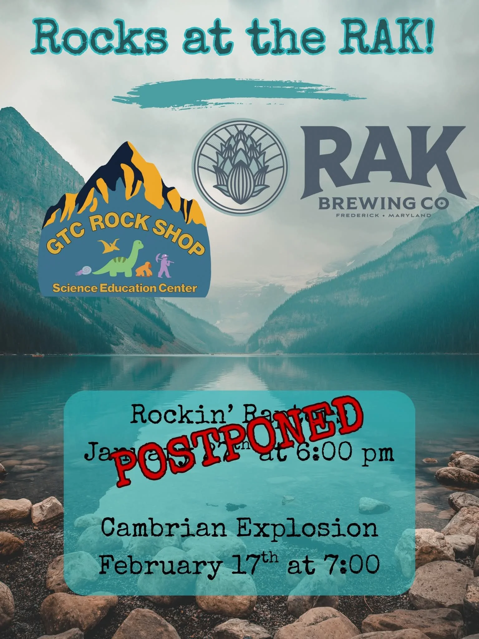 POSTPONED Rocks at the RAK- Rockin’ Raptors