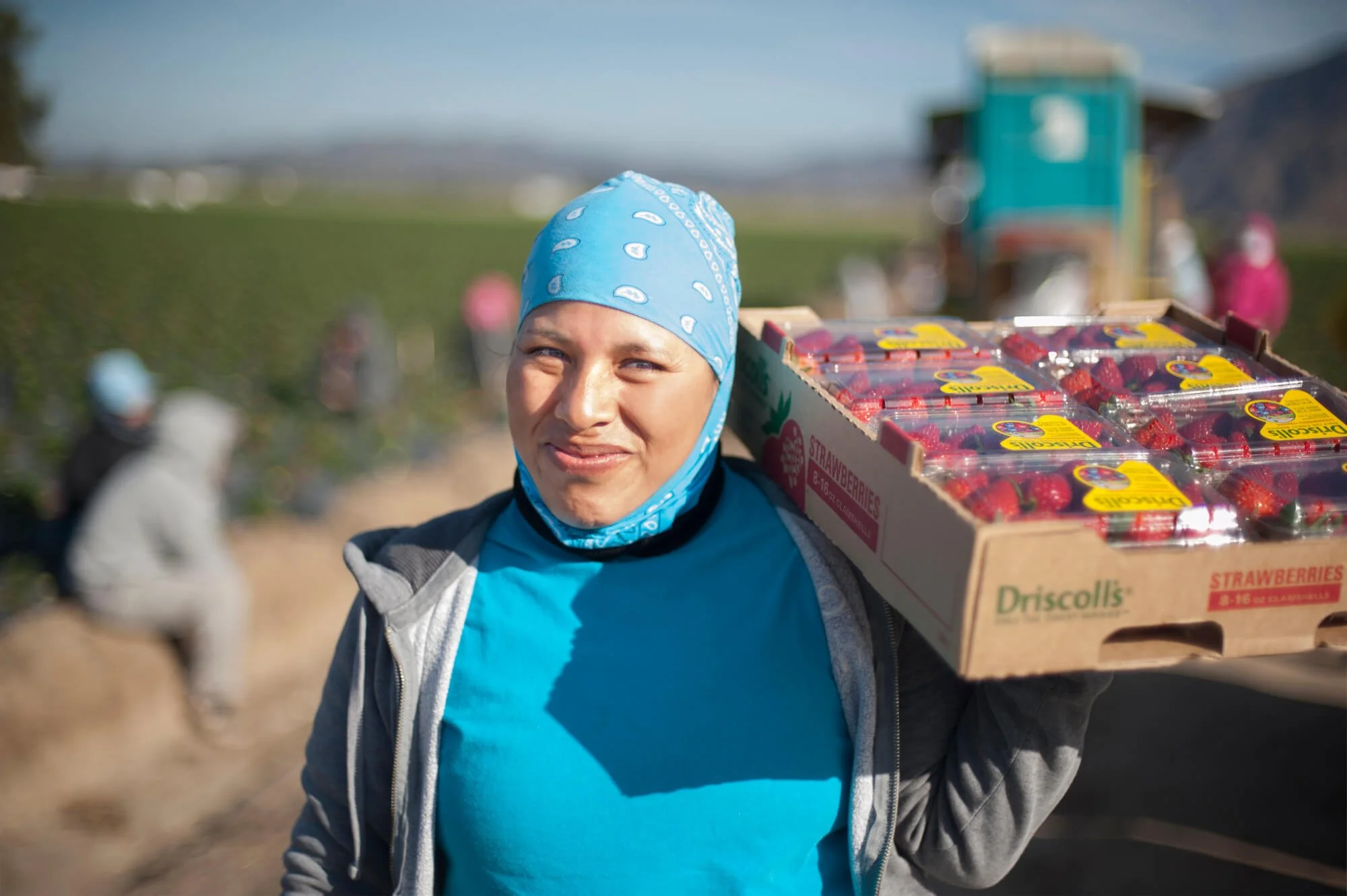 Portrait of a farm worker in Ventura, CA for Kaiser Foundation.