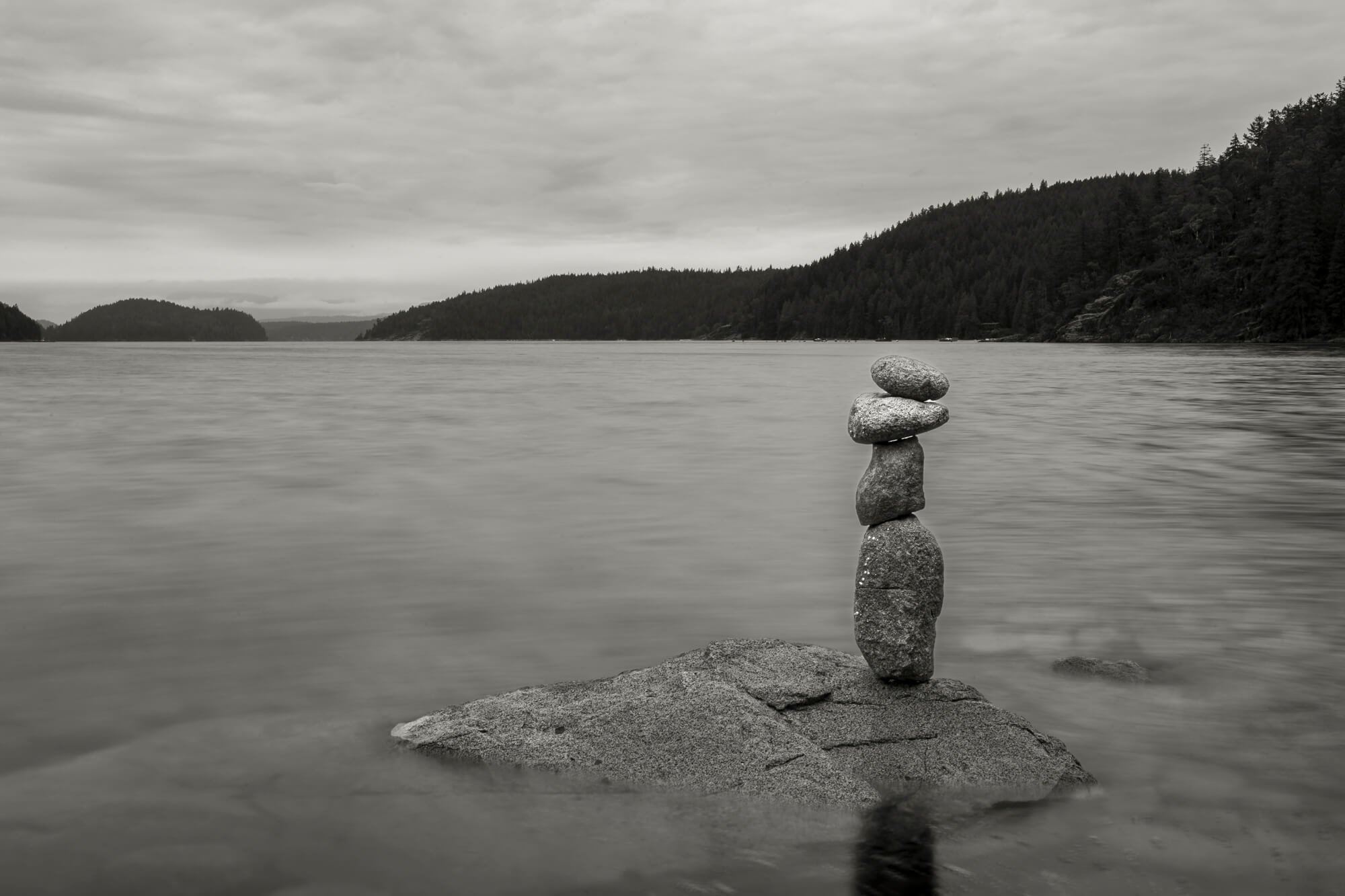 Remote beach in British Columbia