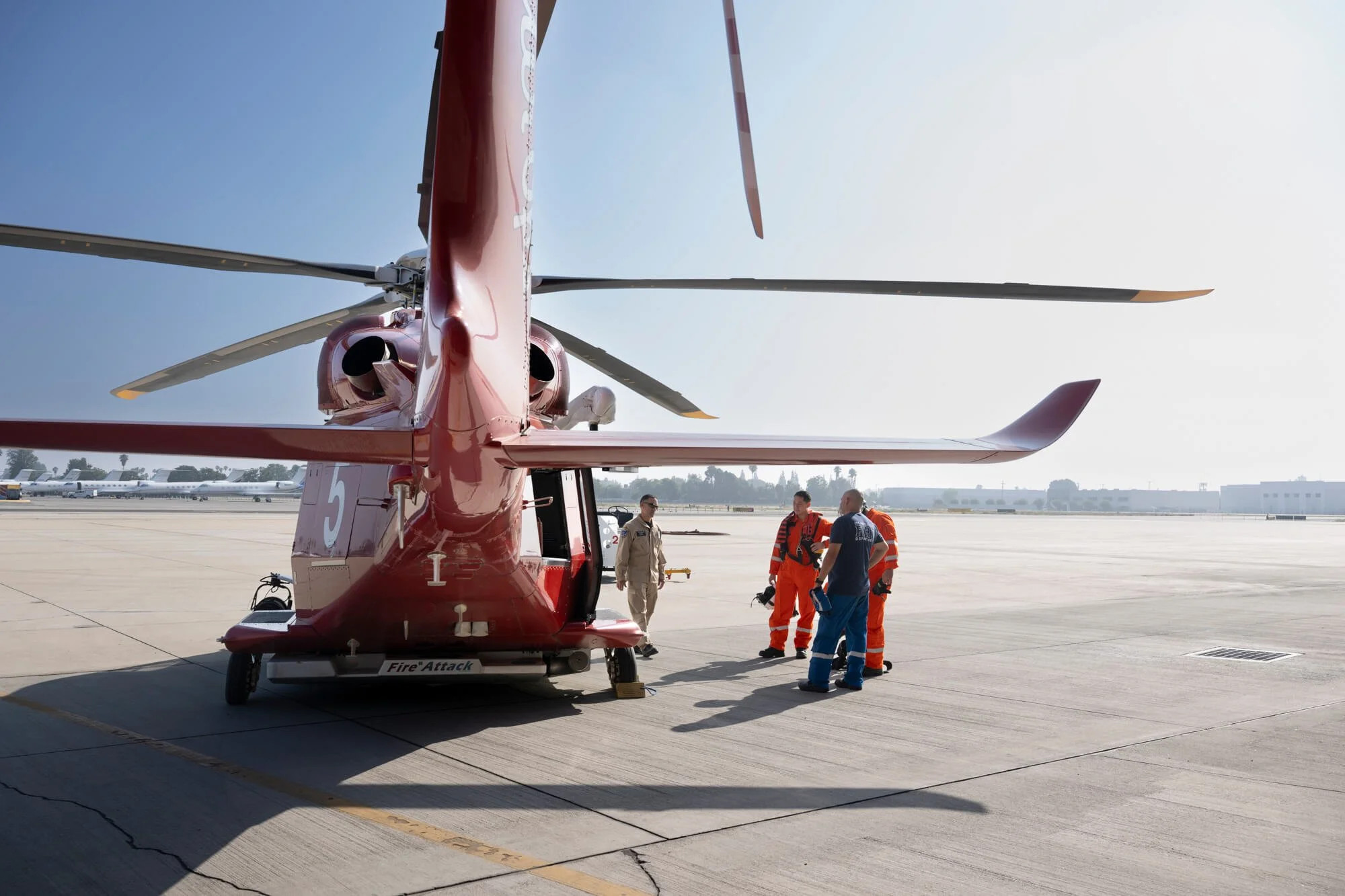 Firefighting helicopter crew getting ready to fly over San Diego County–Ed Carreon Photography.