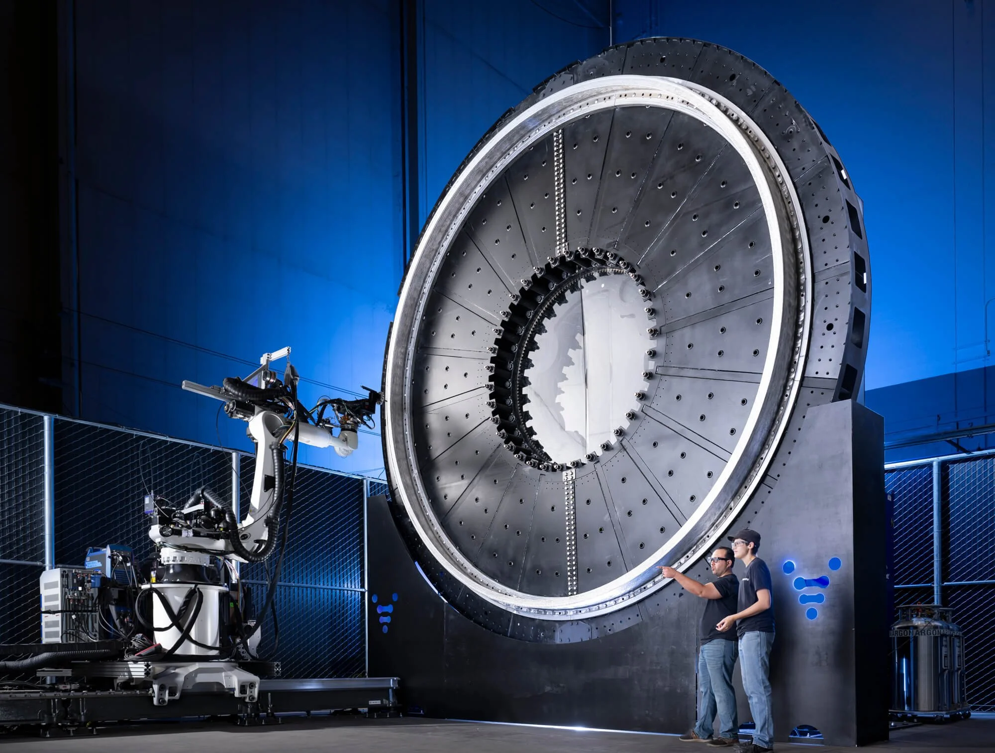 Robotic welder photographed for areospace company Relativity Space in Long Beach, CA–Ed Carreon Photography