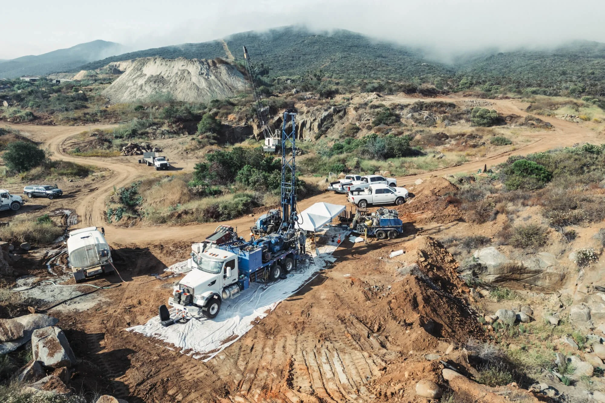 Srilling operation at San Diego County stone quarry shot for Diversified Drilling Services–Ed Carreon Photography