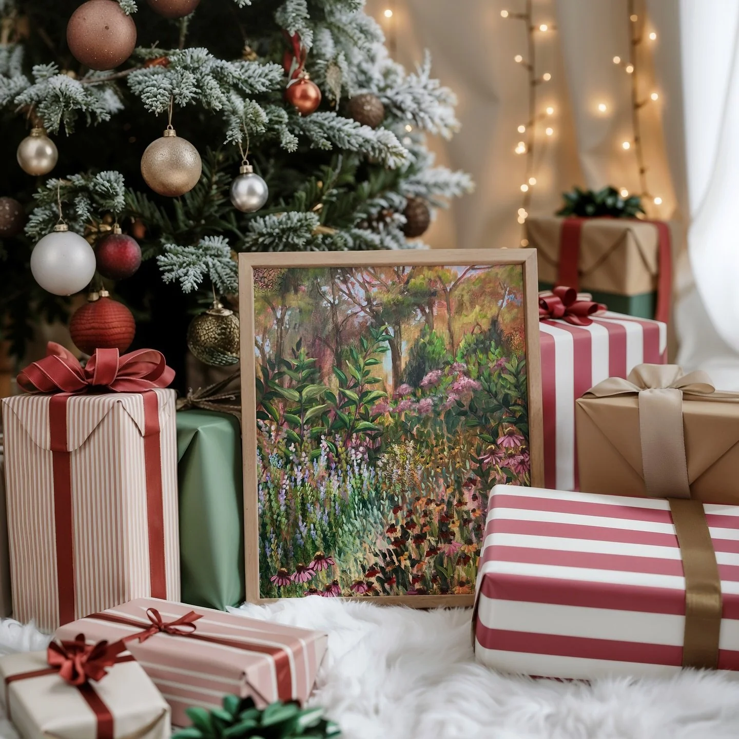 The holidays are often anything but calm, but it&rsquo;s the small moments of simplicity that truly matter. When I painted Through the Leaves, it was inspired by those fleeting moments of joy and laughter shared with friends and family, even amid the
