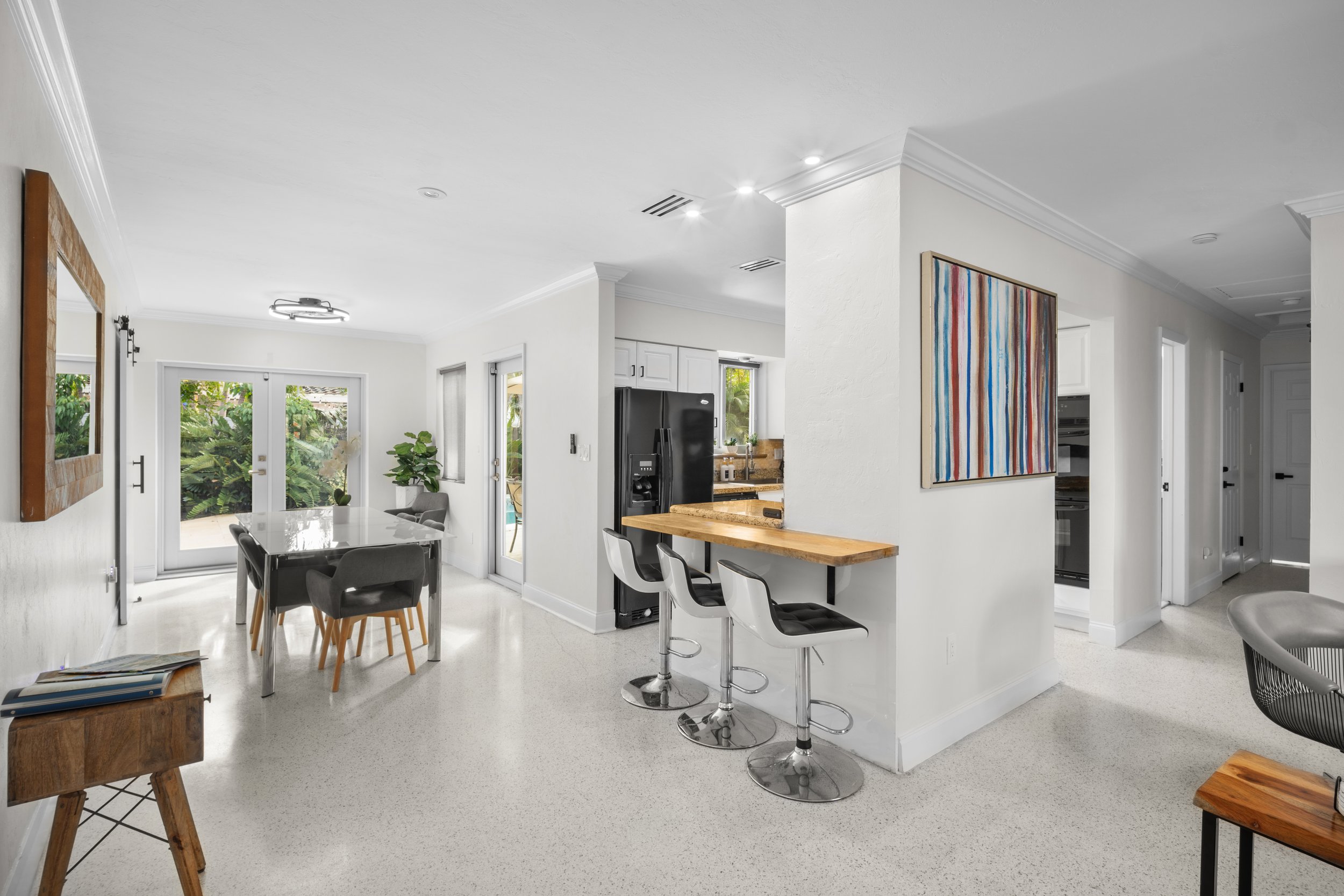 Real estate photography interior Living room and kitchen