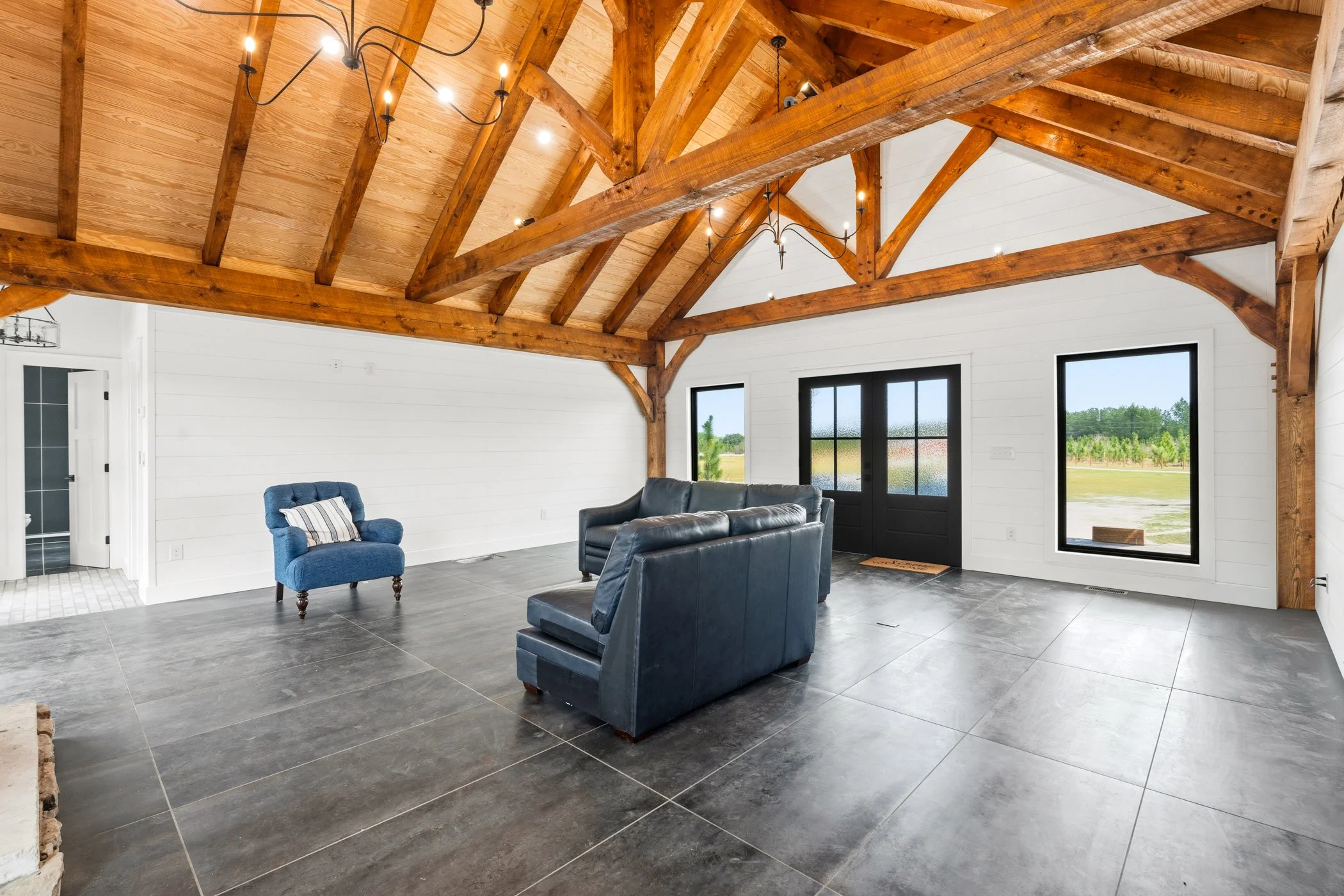 Custom Home - Exposed Timber Beams