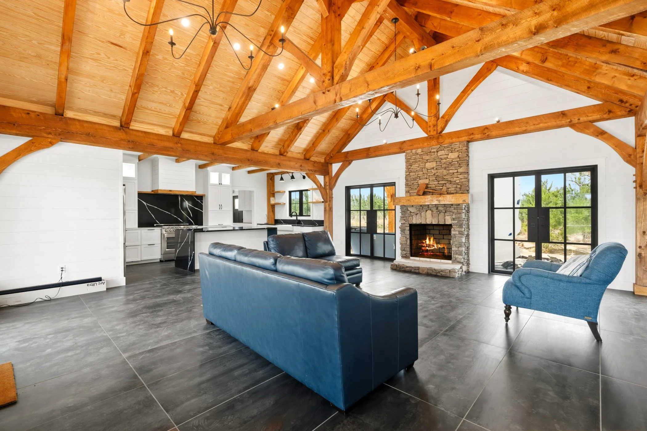 Custom Home - Exposed Timber Beams