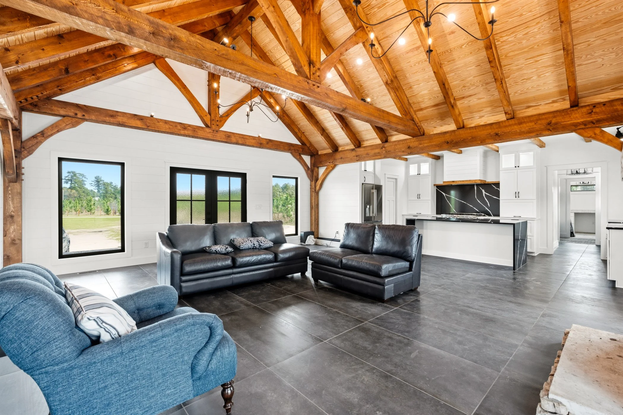 Custom Home - Exposed Timber Beams