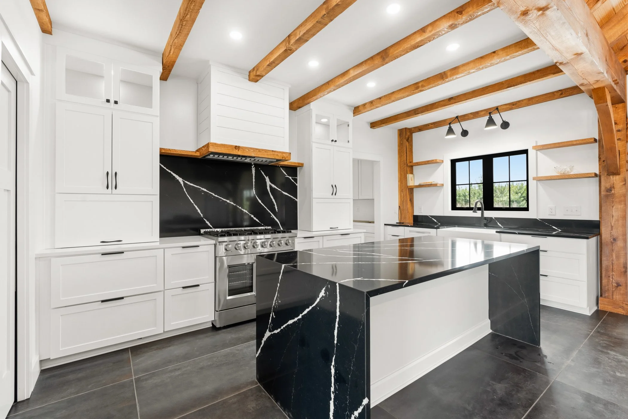Custom Home - Exposed Timber Beams