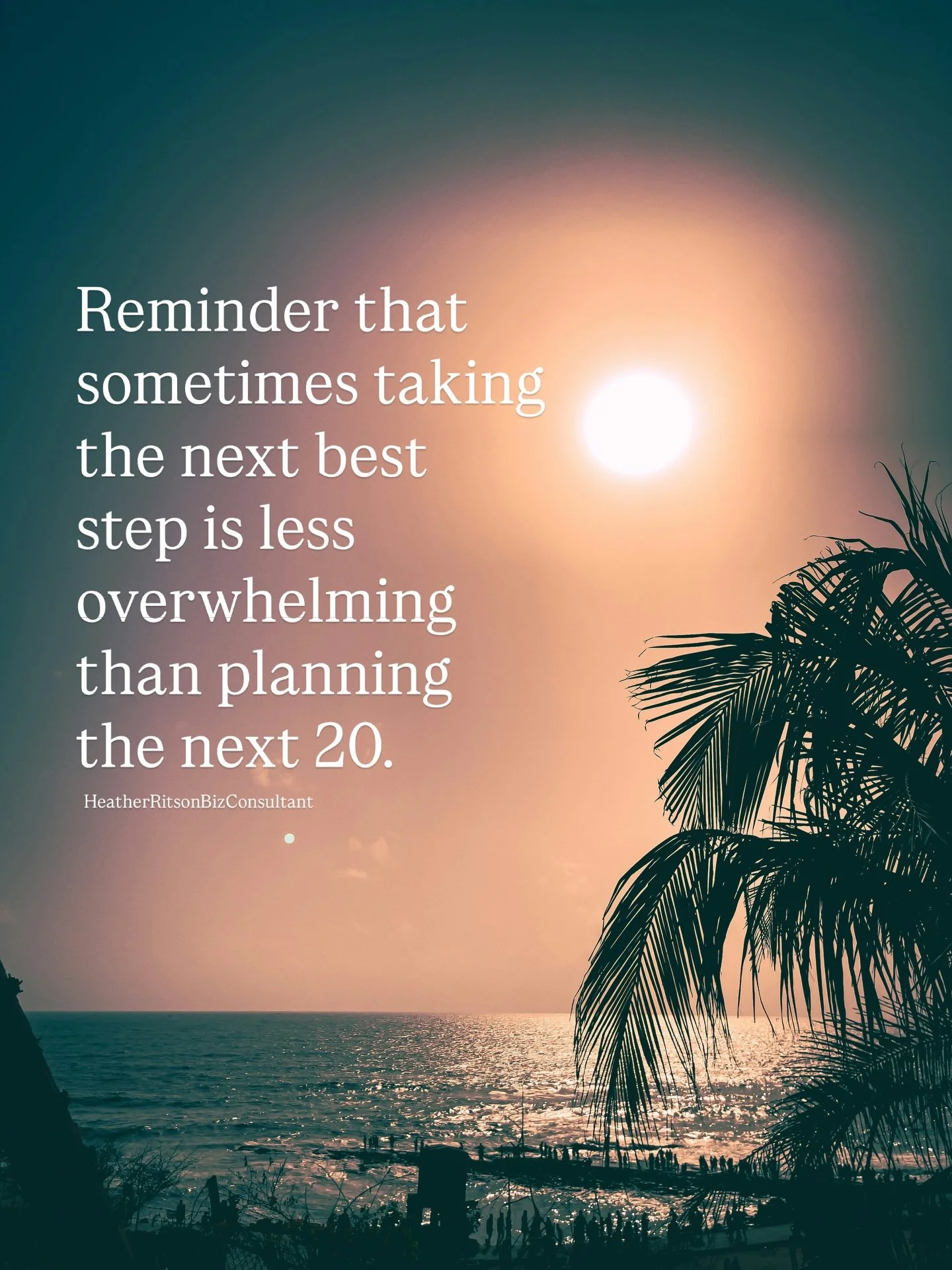 When we get stuck in survival mode, it&rsquo;s really hard to plan the next 5-10 years even when our mind is going into anxiety overdrive thinking about it. 

Sometimes just taking the next best step in the right direction is way less overwhelming. T