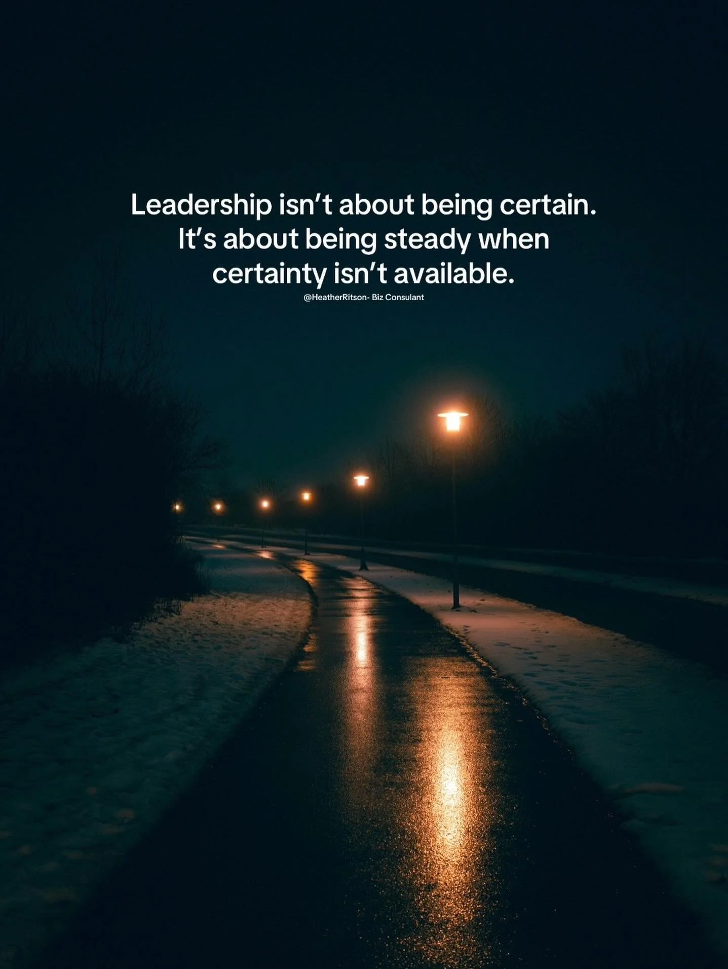 Like a lamppost in the dark, your team is looking to you when they don&rsquo;t know what to do.

In moments when fight, flight, freeze take over, this becomes even more important as a leader. 

Your team freezes, looking at you to know whether they s