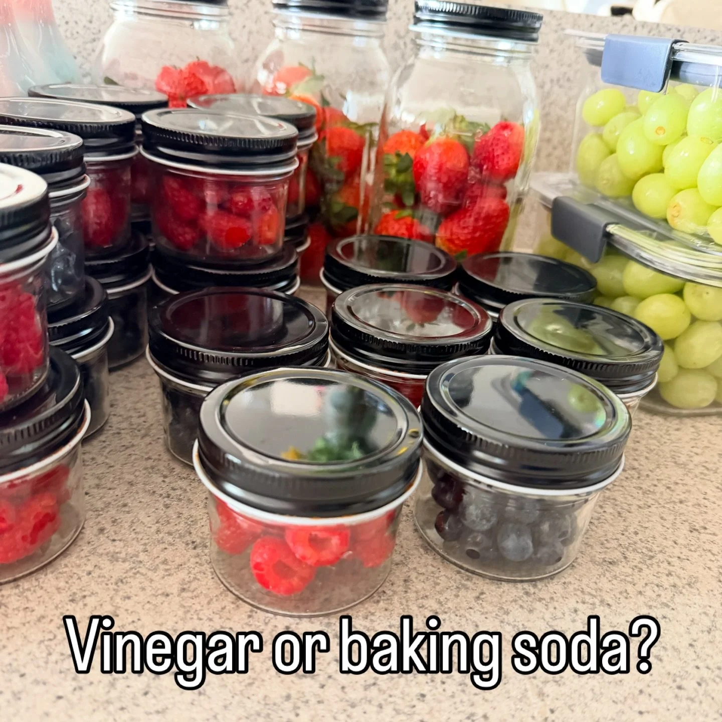 Do you clean your fruits with vinegar or baking soda? 

I am always trying to figure out what is the safest, cleanest way to clean the literal pounds of fruit we buy each week that the kids always demolish. 

Currently I&rsquo;ve been using white vin