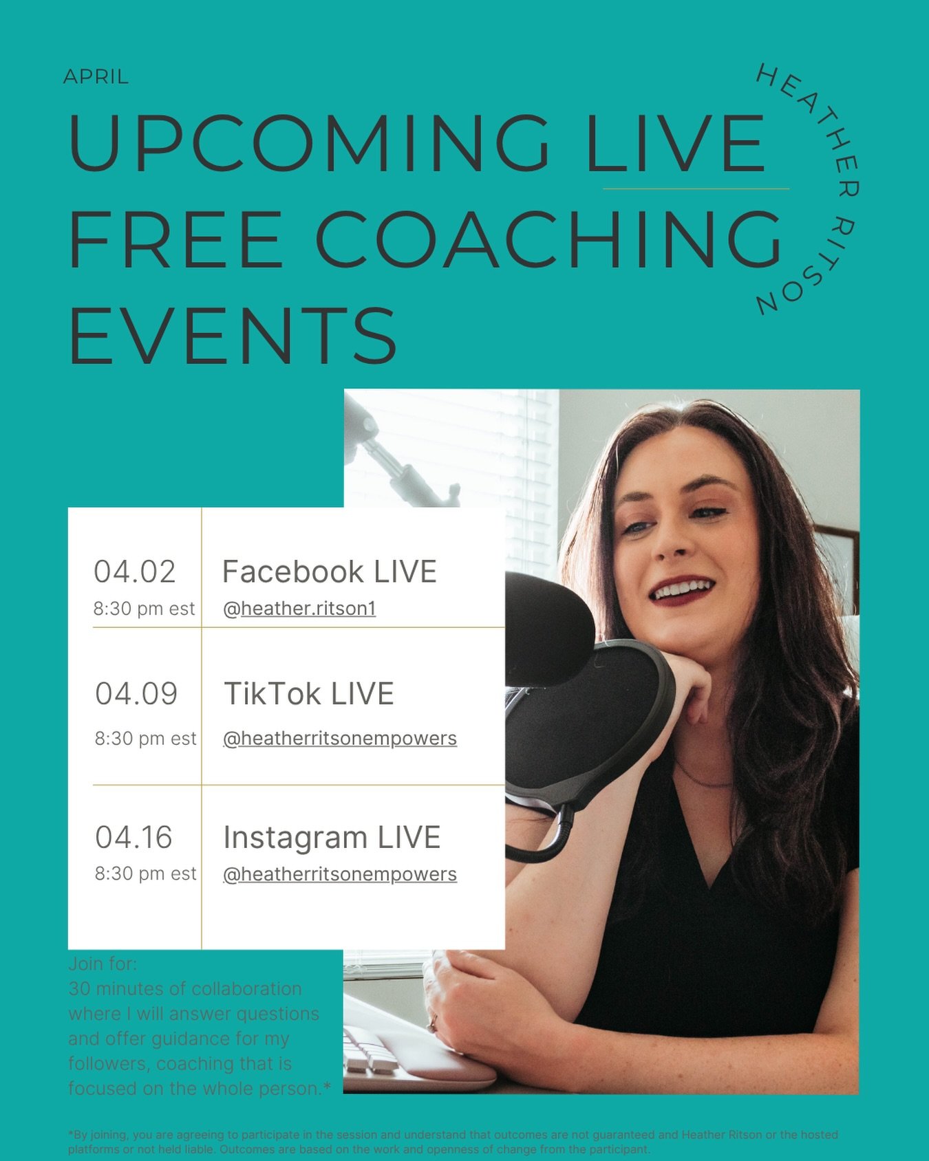 IT&rsquo;S HAPPENING!!! 

I have gotten so many messages the last few days about asking about this and providing feedback, THANK YOU! 

To help accommodate people&rsquo;s busy schedules, I will be offering 3 different days, on 3 different platforms. 