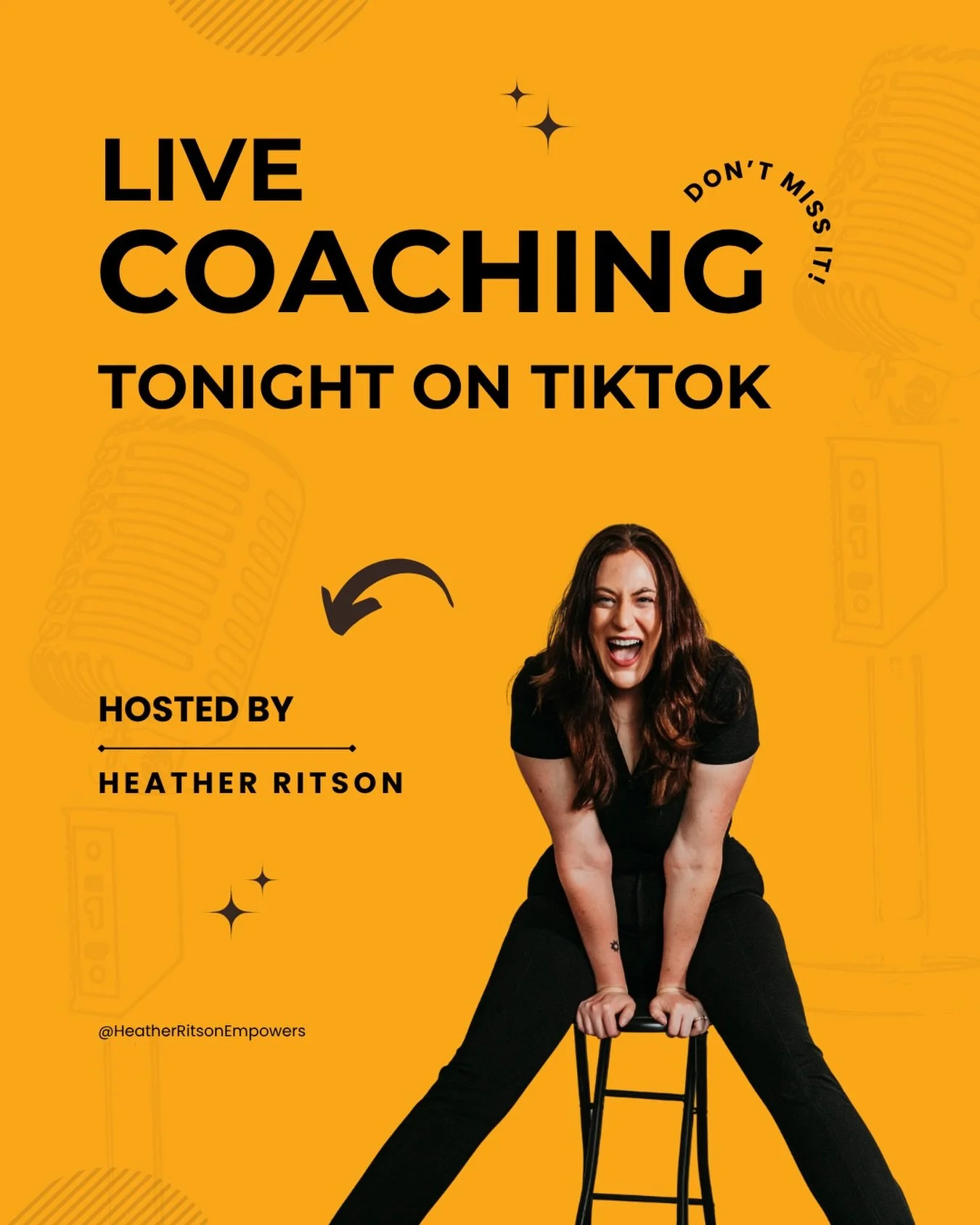 Here we go again!! 

TONIGHT I will be going live on TT for another LlVE coaching event!! 

We start at 8:30pm EST! 

👉No tricks
👉No gimmicks 
👉No sales pitches

Just a safe, open space for you to share your story, ask questions, and for me to off