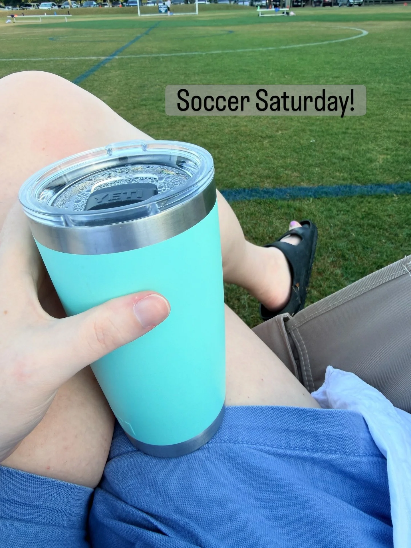 Soccer Saturday starting bright and early this morning! 

Which means caffeinating on the sidelines ☕️😂

How are you starting the day?