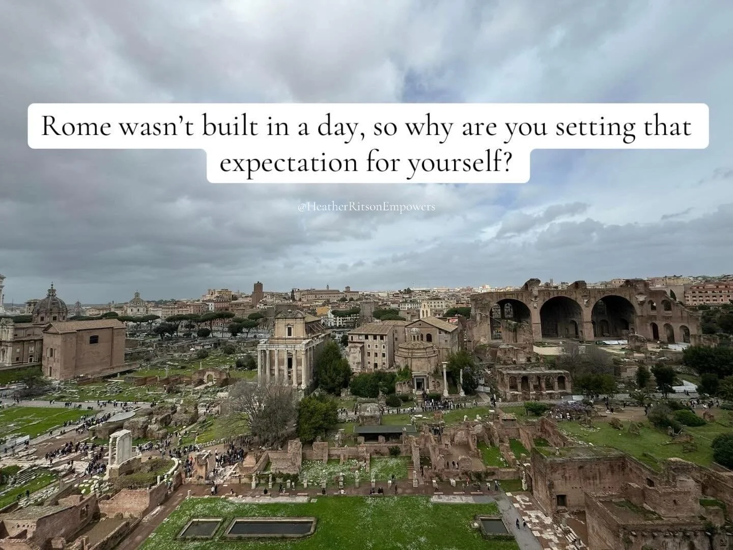 Rome wasn&rsquo;t built in a day, and neither can you be. 😉

Choosing your next best step is much less overwhelming than trying to achieve everything all at once. 

Big things are possible, one step at a time! 🫶

 #Motivation #OneStepAtATime #Journ