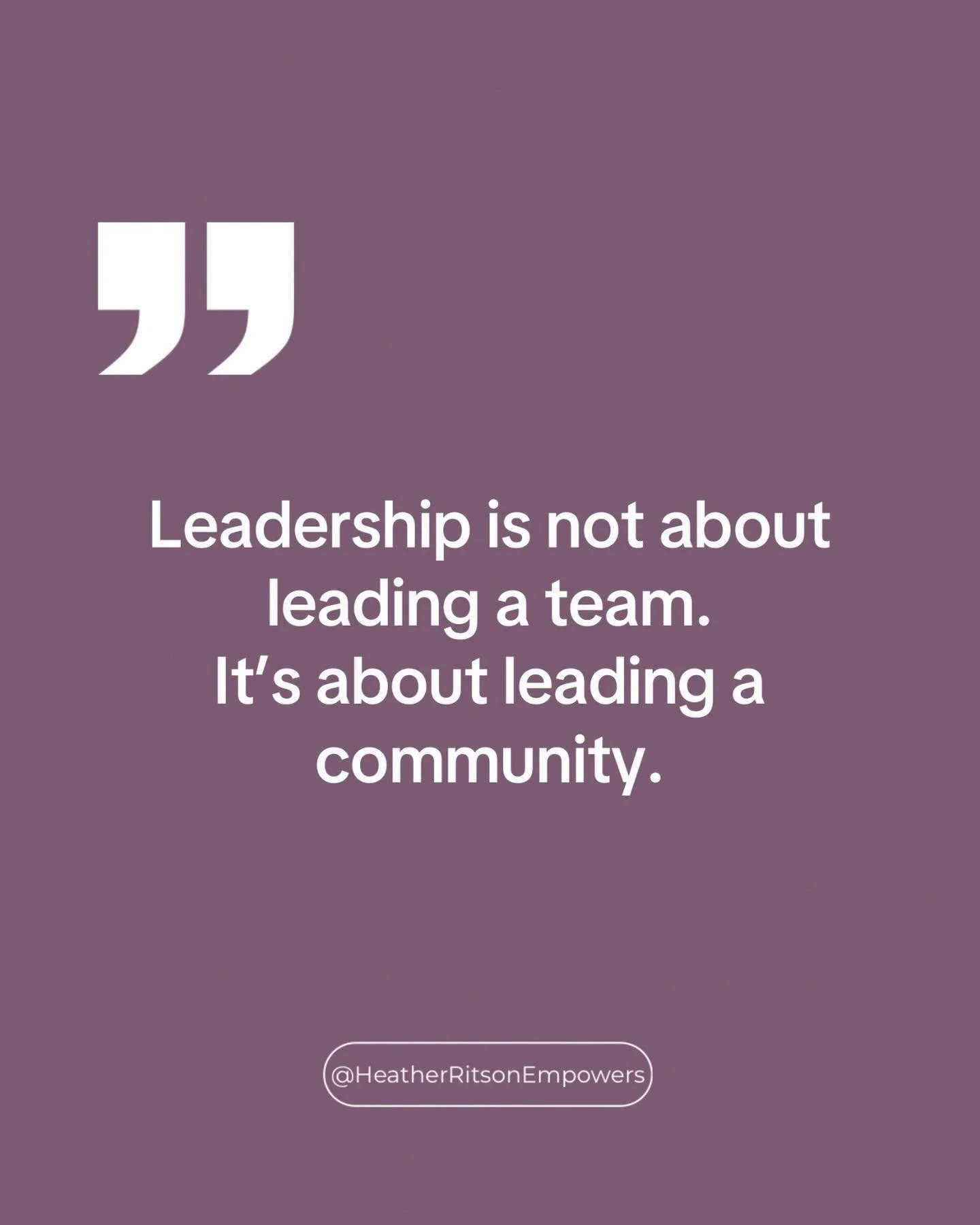 Leadership isn&rsquo;t just about leading a team; it&rsquo;s about fostering a community.

When leaders adopt this mindset, it shapes an organizational culture built on that very foundation. That&rsquo;s truly powerful.

#Leadership #Community #Organ