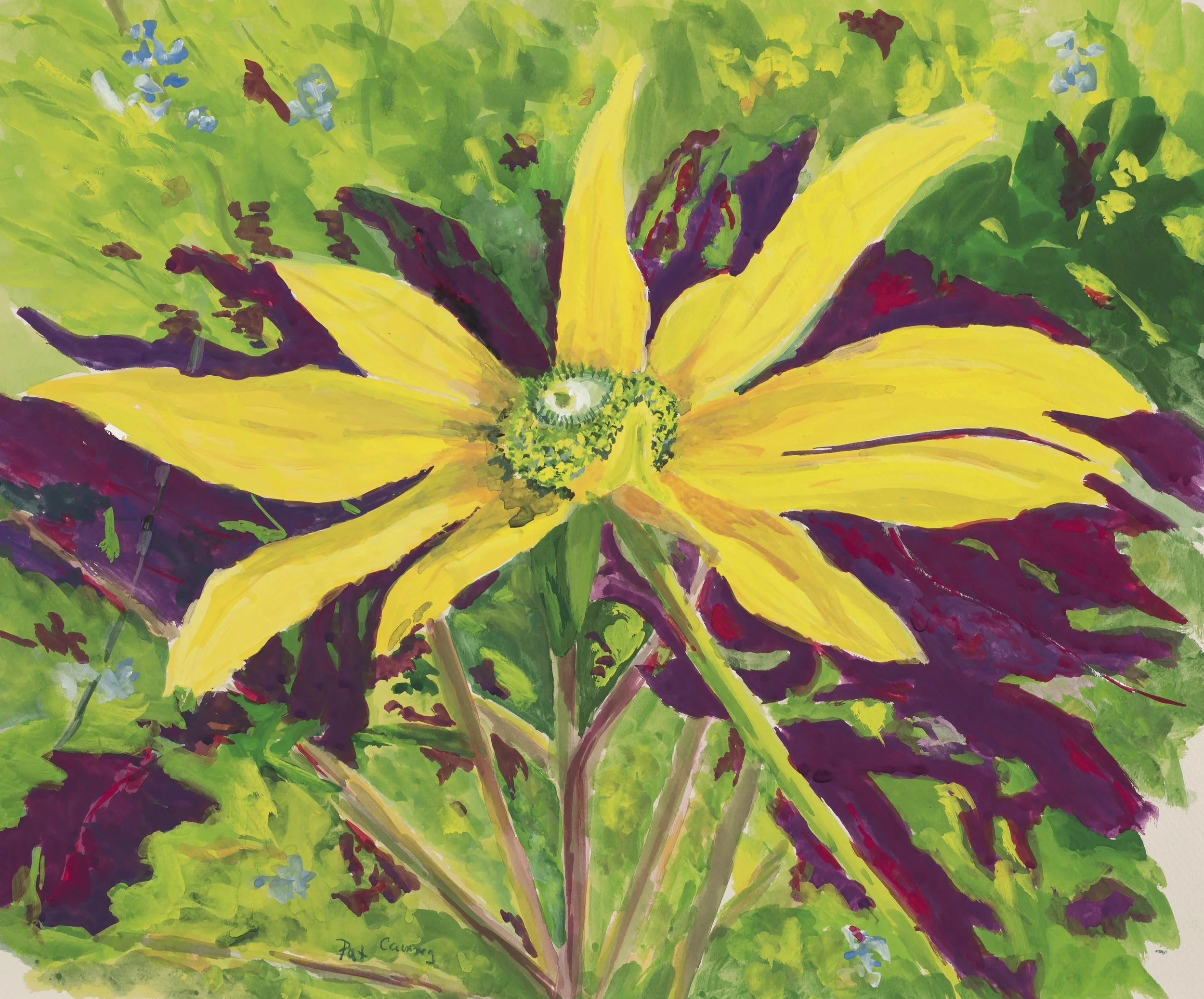 Yellow Yellow - 21x18 - Designer gouache on Mi-Tientes - $325