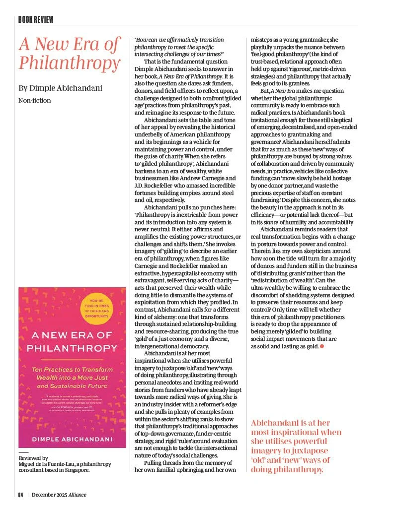 Book review: A New Era of Philanthropy 