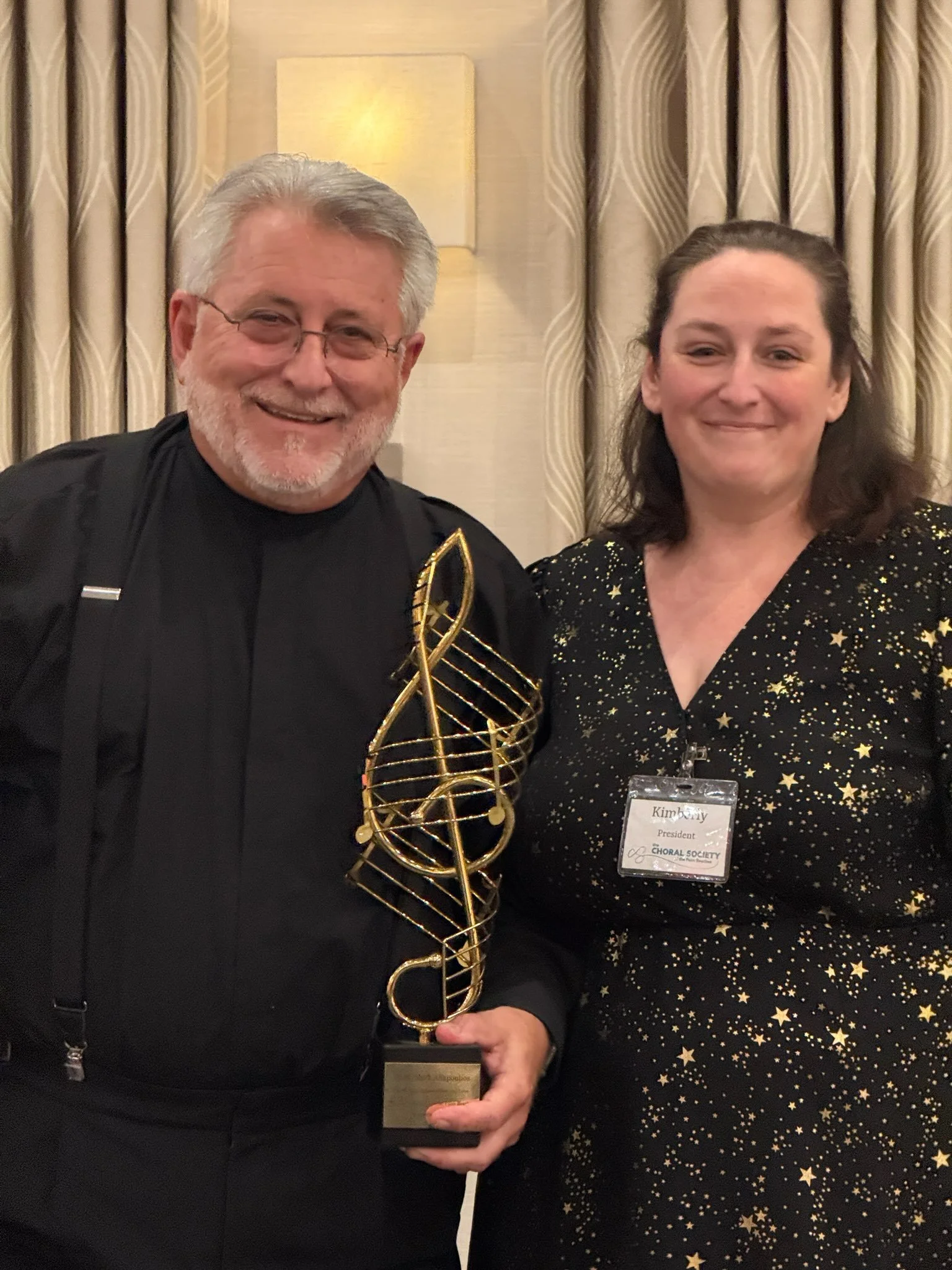 Mark Aliapoulios & Kimberly Skidmore with Mark's Award