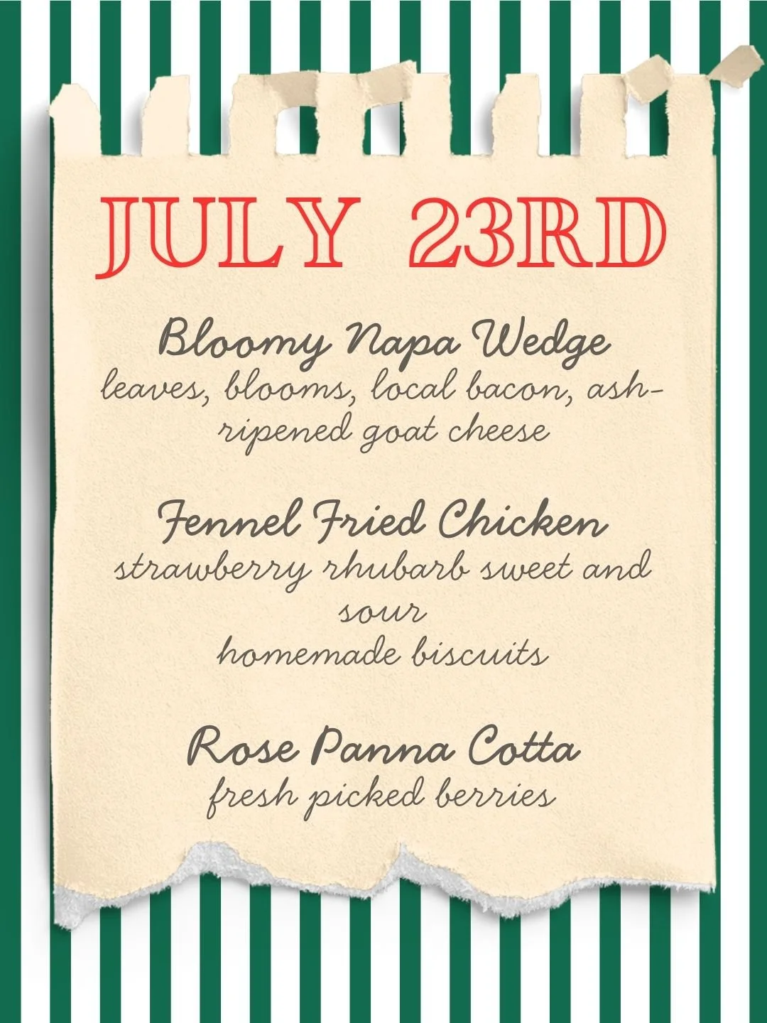 7/23 Thursday Night Dinner