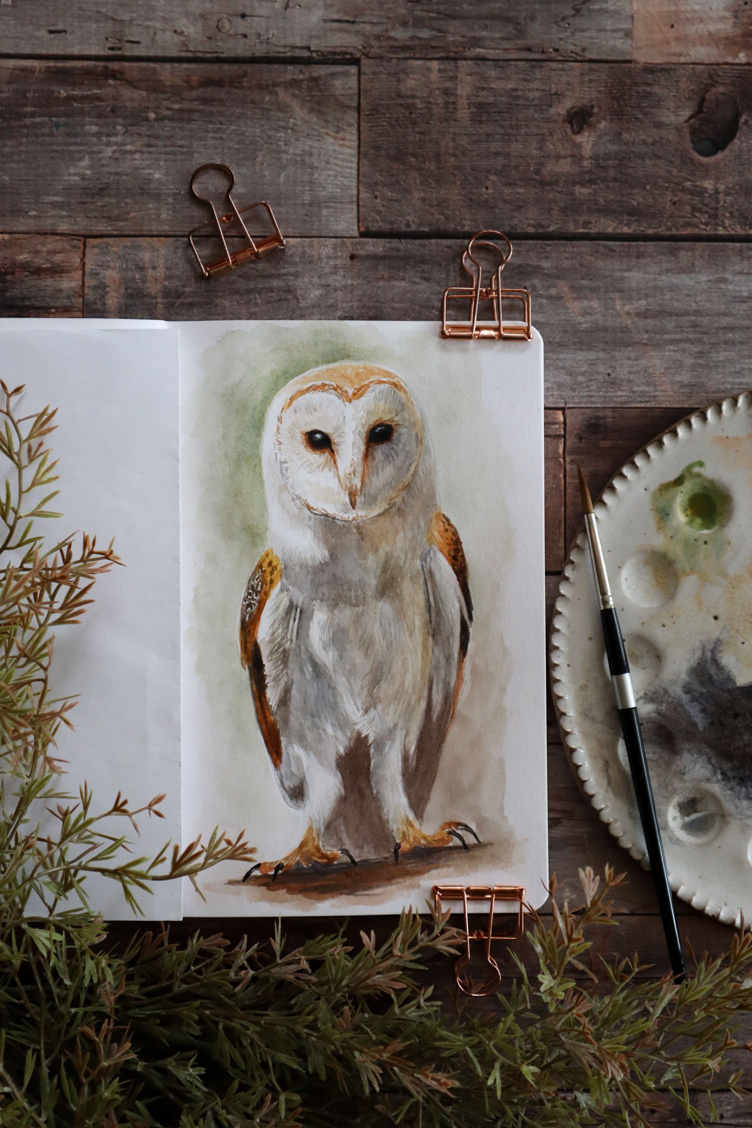 Australian Artist Natalie Eslick HR barn owl watercolour-9144.jpg