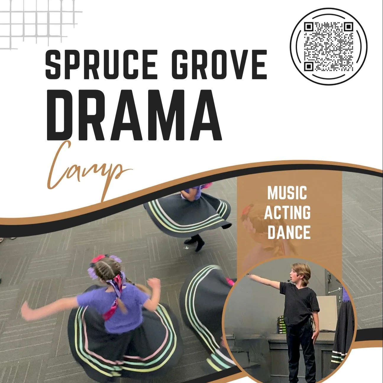Drama camp in Spruce Grove from March 31st to May 8th 
to register or for more info, contact the number or email in our bio or visit our website https://www.albertaperformingartsacademy.com/