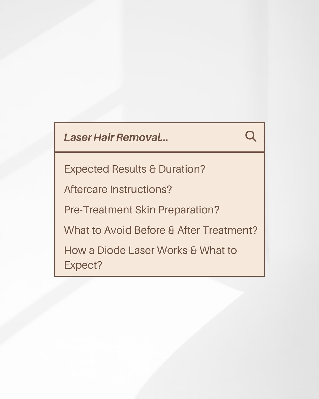 Thinking about laser hair removal? Here’s everything you need to know!
Swipe through to get answers to your most common questions:
1️⃣ Expected Results & Duration: Achieve up to 90% hair reduction with a full treatment plan!
2️⃣ Aftercar