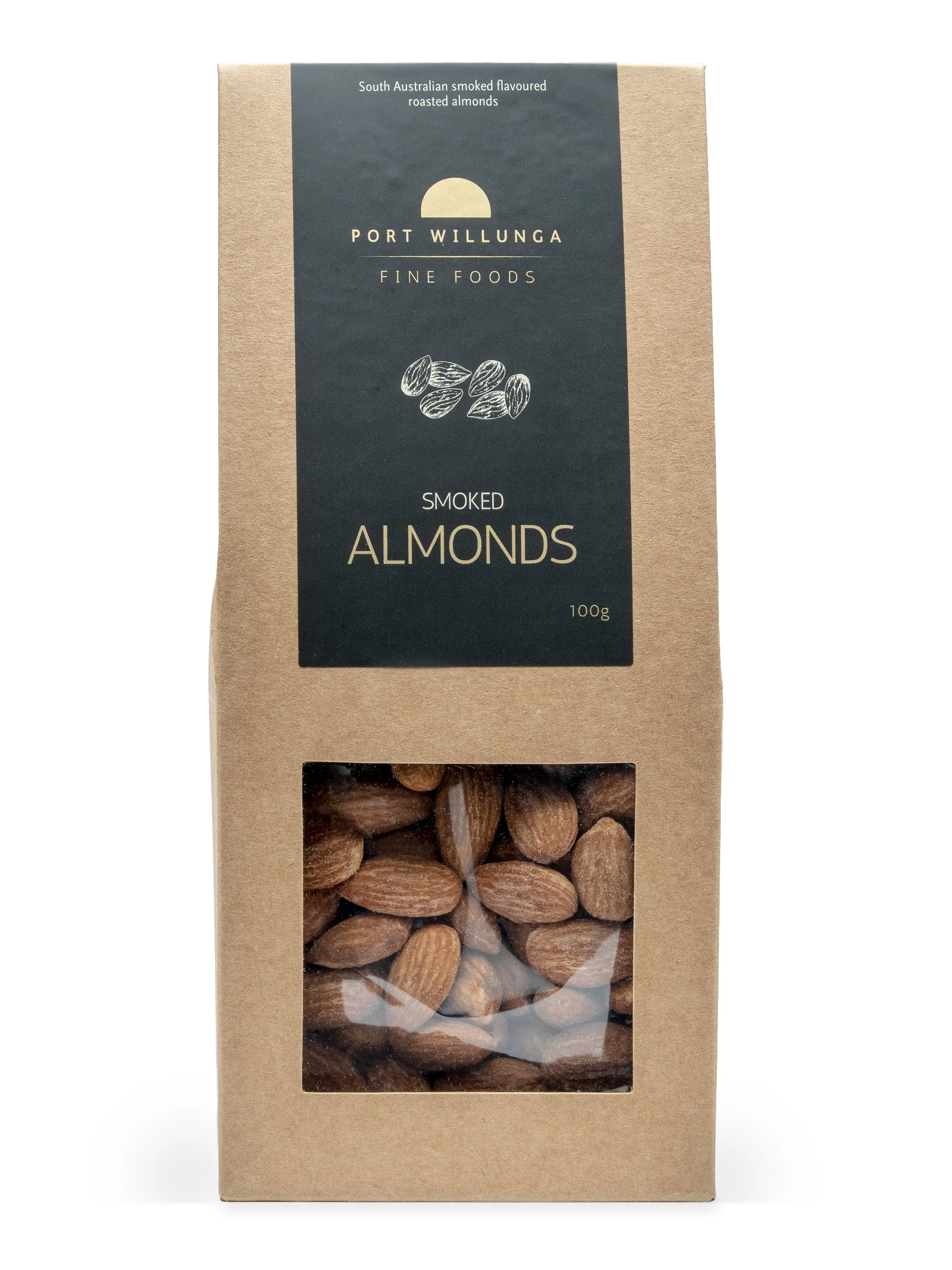 SMOKED ALMONDS 100G