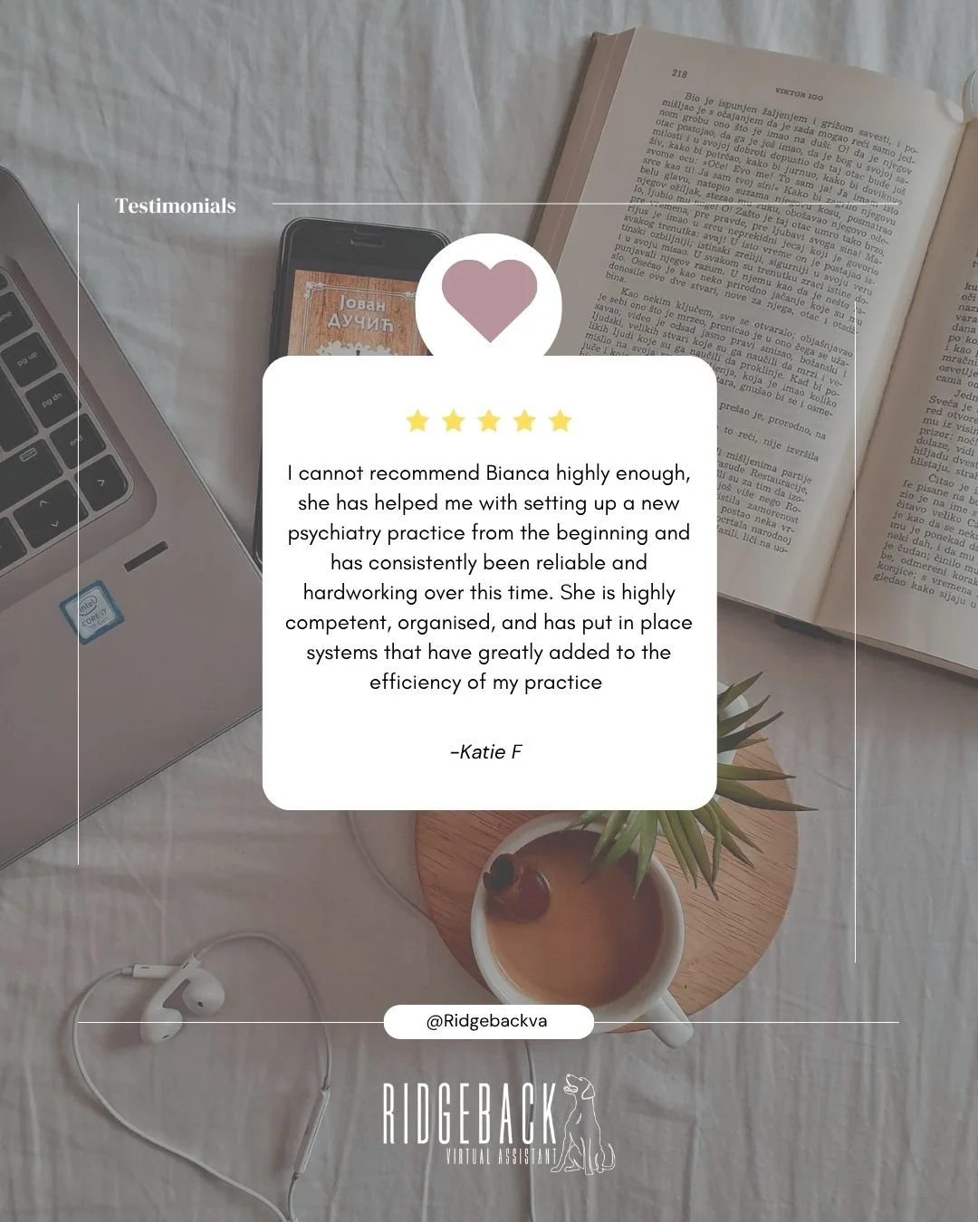 From zero systems to a smooth-running psychiatry practice &mdash; that&rsquo;s the power of good admin.

Behind every thriving health business? A VA keeping the wheels turning quietly and efficiently (hi, it&rsquo;s us 👋)

Grateful for this amazing 