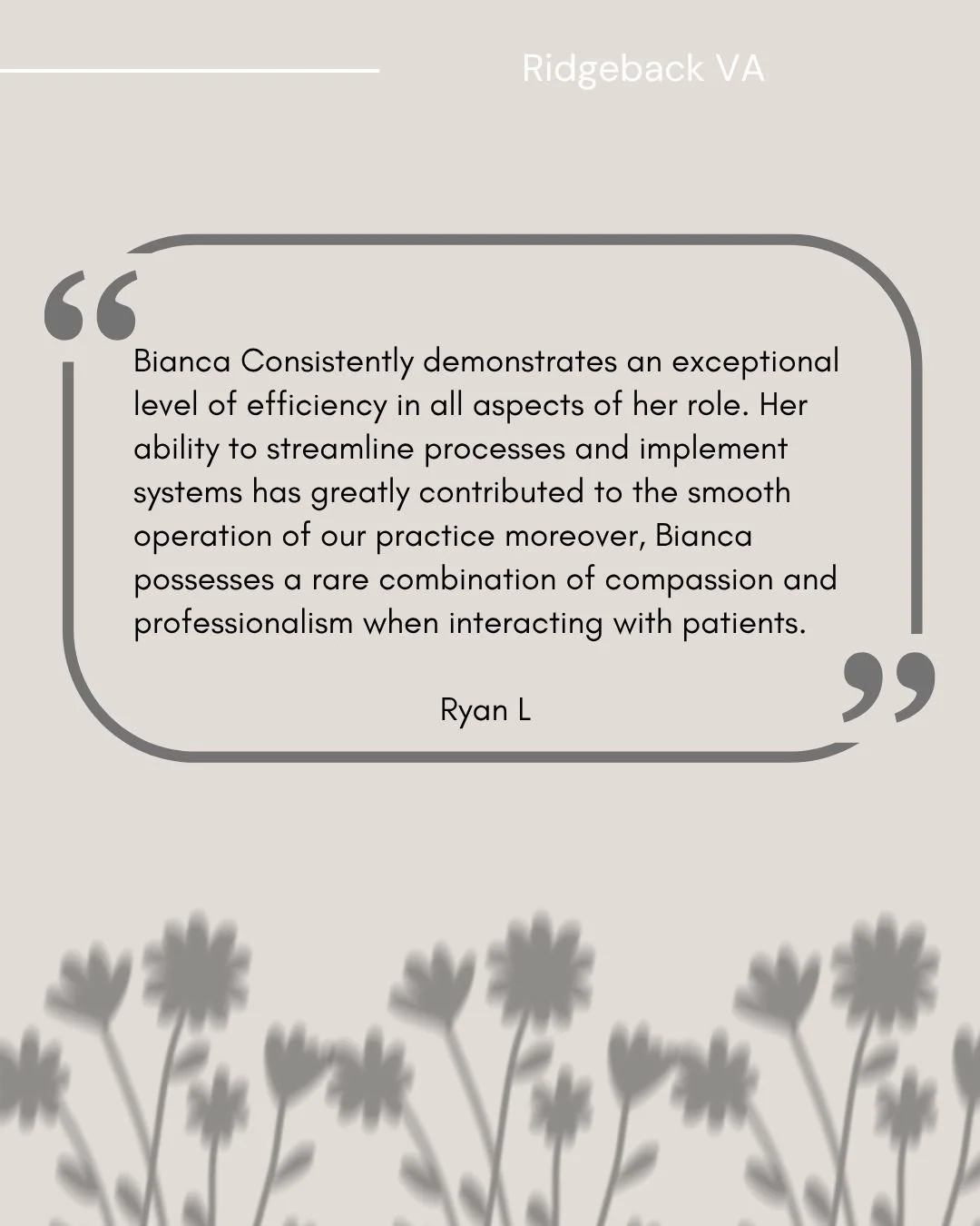 ✨ Sunday gratitude ✨
There&rsquo;s nothing better than kind words from a happy client &mdash; this one made our day.
Big love to the people who trust us with their biz!

 #RidgebackVA #Halaxy #HalaxySupport #MedicalAdmin #VirtualAssistant