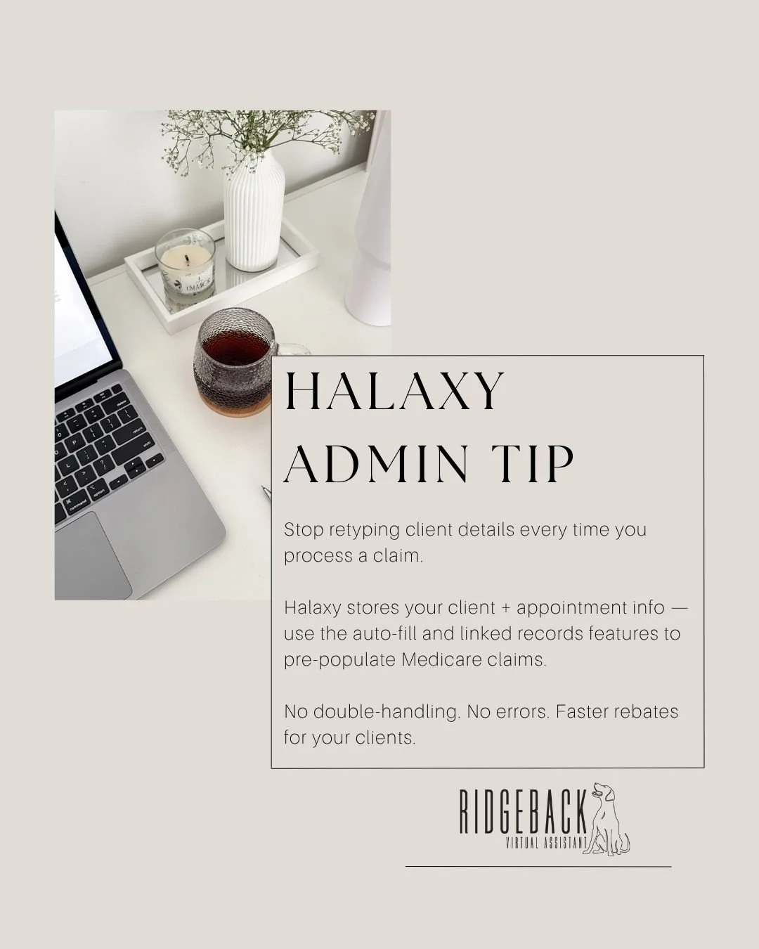 Halaxy already stores your client and appointment info &mdash; so why are you entering it twice? 🤯

Use Halaxy&rsquo;s auto-fill and linked records features to pre-populate Medicare claims directly from your appointments.

If you&rsquo;re not using 