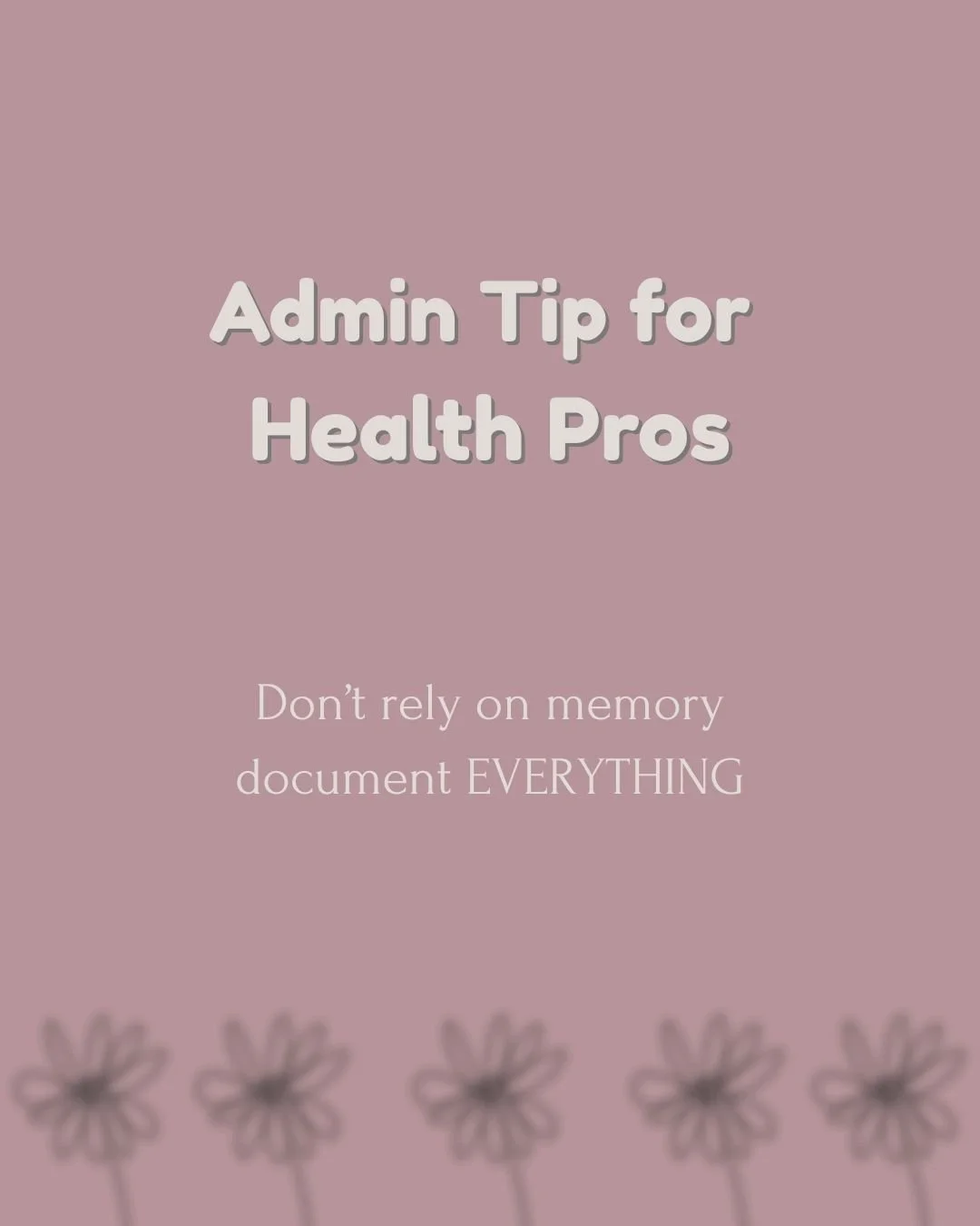 In the world of healthcare, your notes aren&rsquo;t just admin&hellip; they&rsquo;re compliance, protection, and client care wrapped into one.

💡 Quick tip:
Write up your session notes as close to the appointment as possible. Not only does it keep d