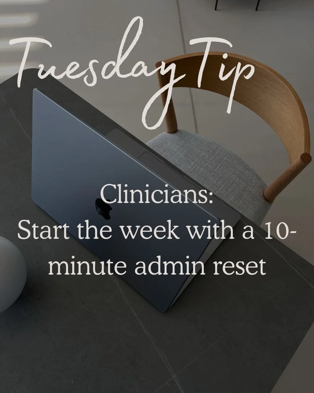 Before you dive into clients, take 10 minutes to reset your admin:
✨ Clear unread emails
✨ Check your calendar for gaps or clashes
✨ Flag priority tasks
✨ Update any notes waiting in drafts

That tiny reset stops mid-week overwhelm from sneaking up o
