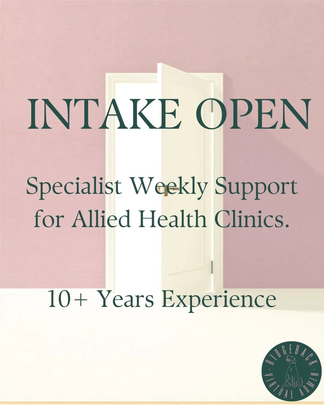 Opening our doors to two new clinic partnerships. 🚪✨

To maintain our high standard of specialist support, we only open spots for new weekly clinic clients a few times each year. We currently have two openings for clinics ready to move away from ad-