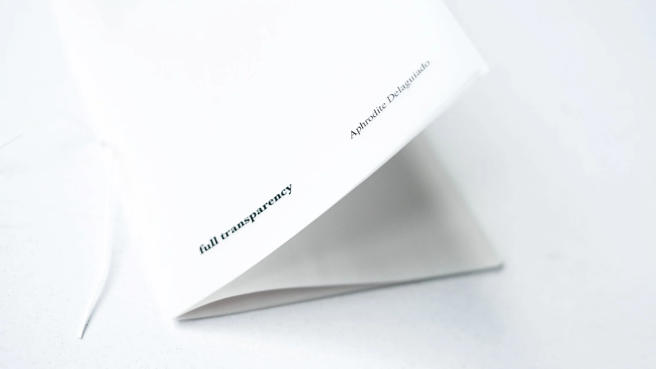 full transparency by Aphrodite D. Photo: Aphrodite D.