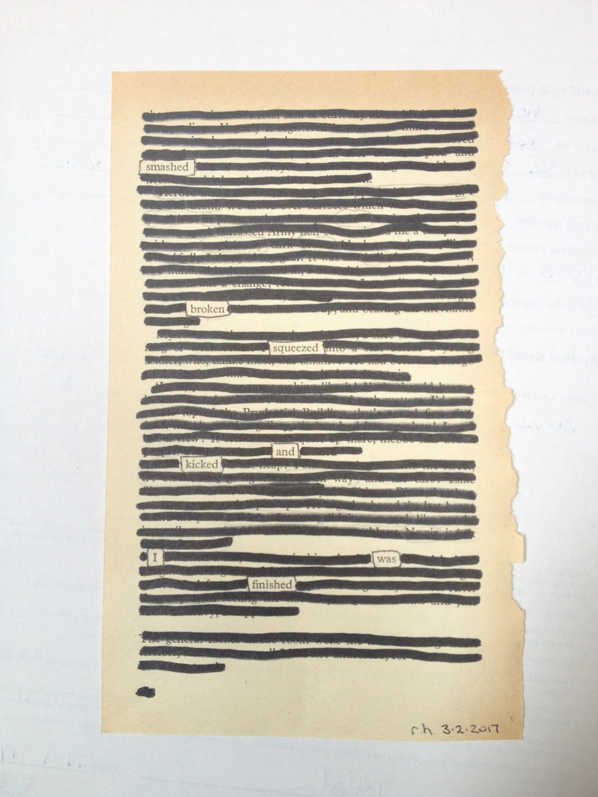 Images from my first collection of blackout poems: From Other Words