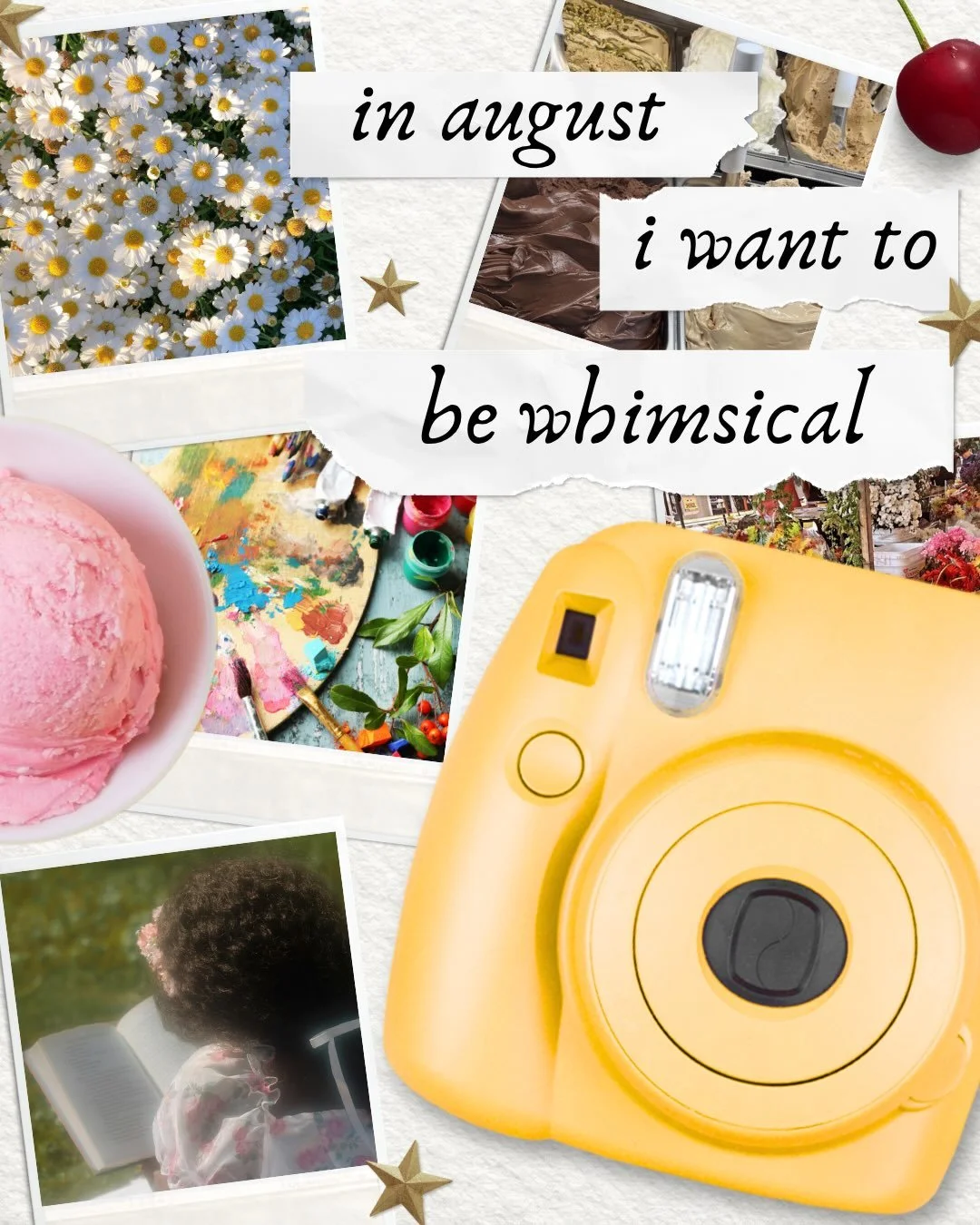 In August, I want to enjoy more things 👒

I want whimsy and joy and time to live without overthinking everything. I want to enjoy my 30th birthday and embrace the future. I want to write more and find the joy of authoring and reading again 📖

We al