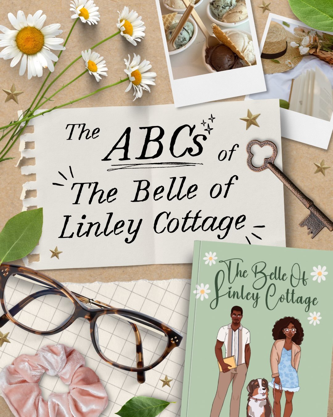 Just in time for back to school season, the ABCs of The Belle of Linley Cottage 📚

Here are 26 things you&rsquo;ll find in this book, one for each letter of the alphabet 😋

☁️ Grumpy/Sunshine 
🌥️ Small Town Romance 
⛅️ Annoyed at First Sight to Lo