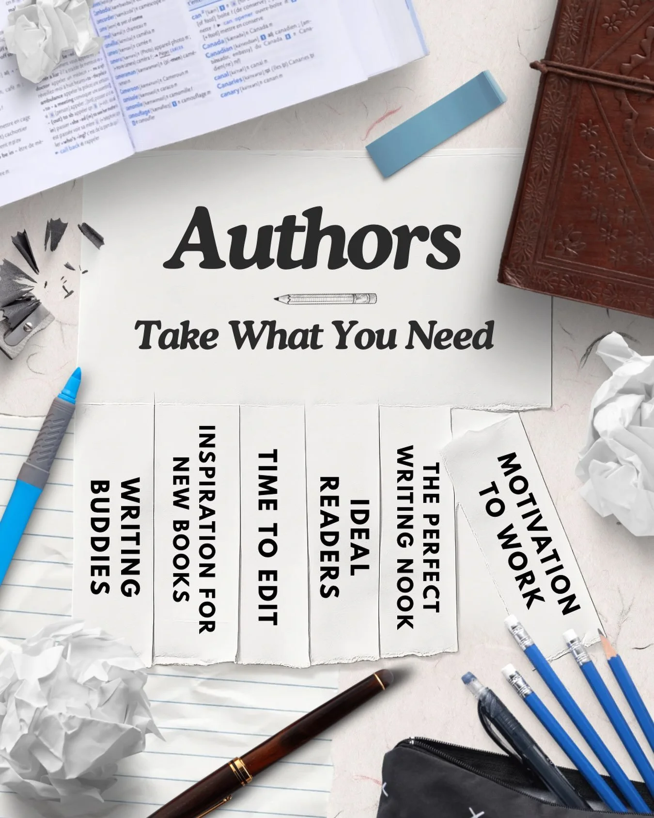 To my fellow authors,

Take what you need to finish your next novel. I definitely need some motivation and inspiration. How about you? 📝