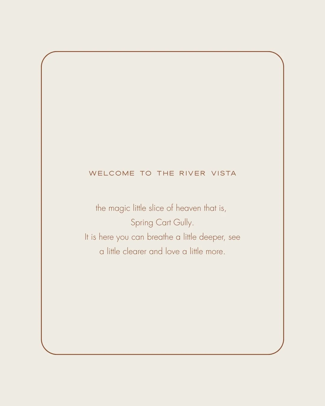 Escape the city for a weekend that feels suspended in time. Sunrise coffees by the river, sunsets on the cliff, and evenings wrapped up in each other. The River Vista awaits.