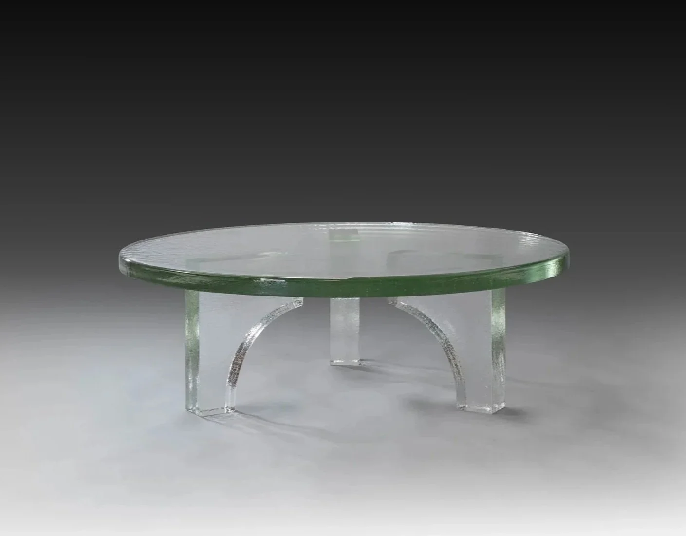 CONTREFORT COFFEE TABLE-Hand Cast Glass