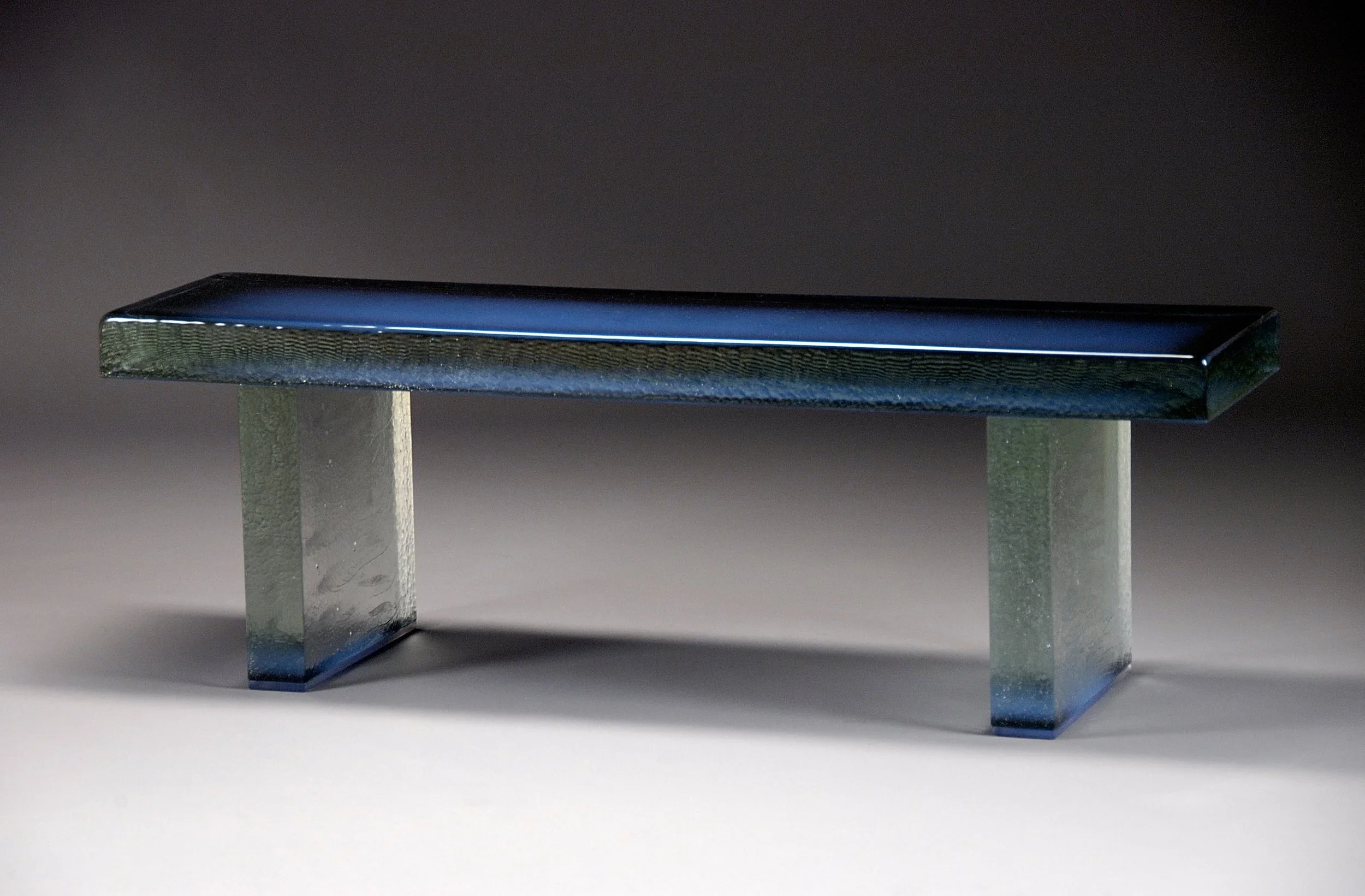 MOODY BLUES BENCH - Cast Glass