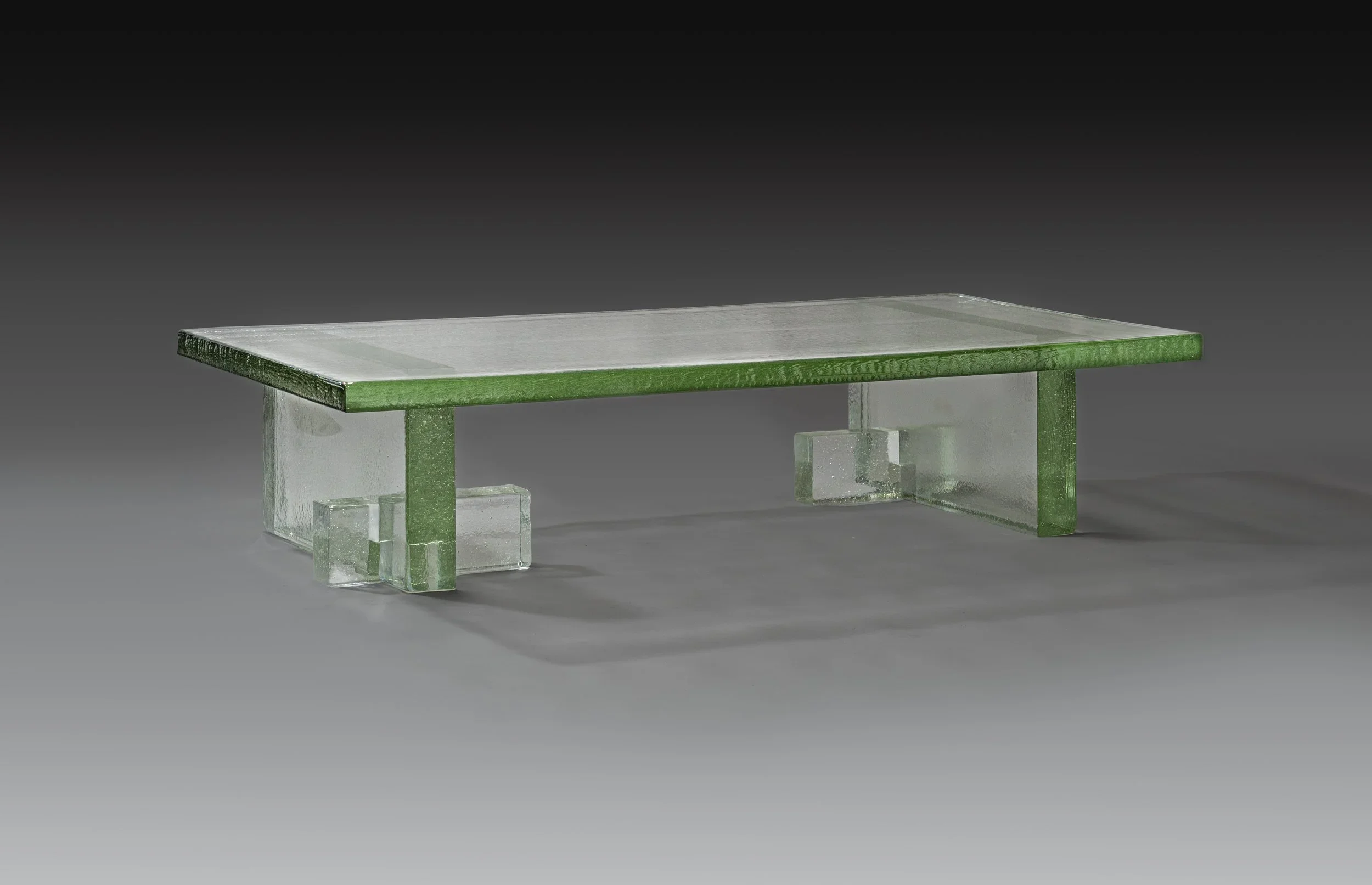 SALOPE COFFEE TABLE - Hand Cast Glass