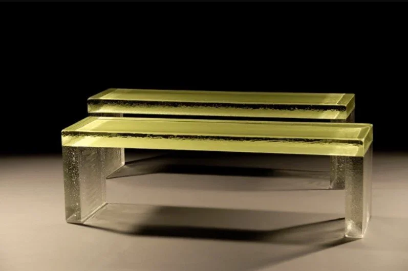 CHAMPAGNE BENCHES - Cast Glass 