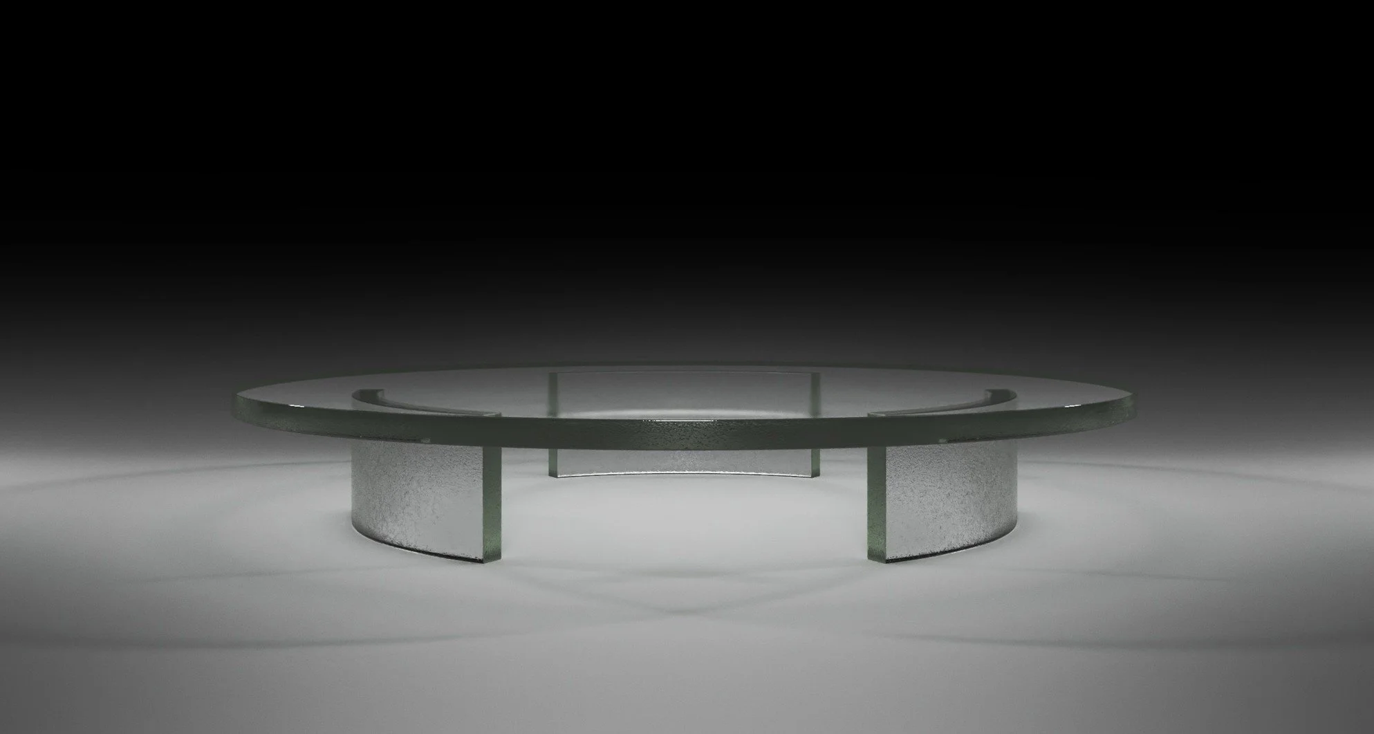 TREKKIA COFFEE TABLE- Hand Cast Glass