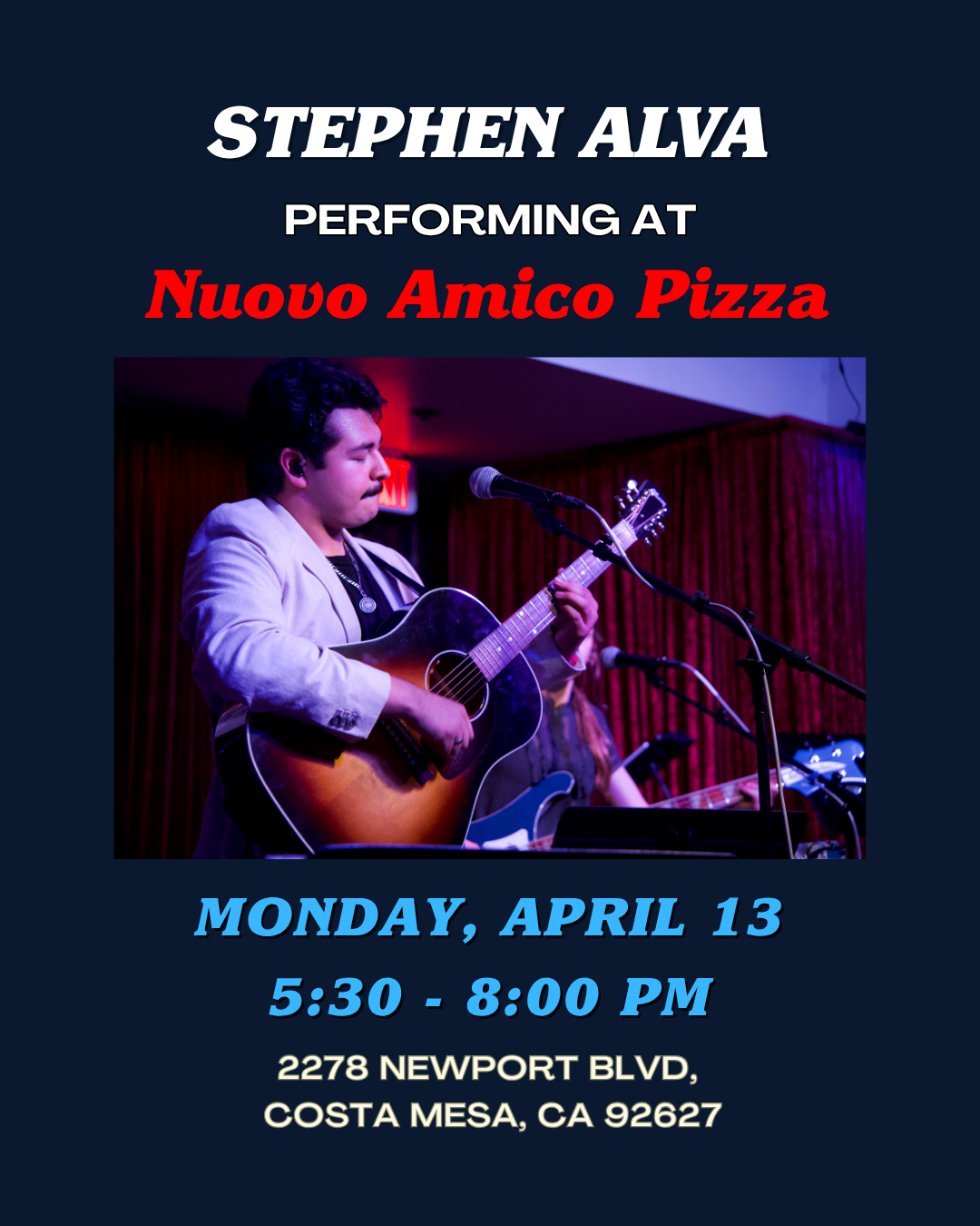 Stephen Alva @ Nuovo Amico Pizza