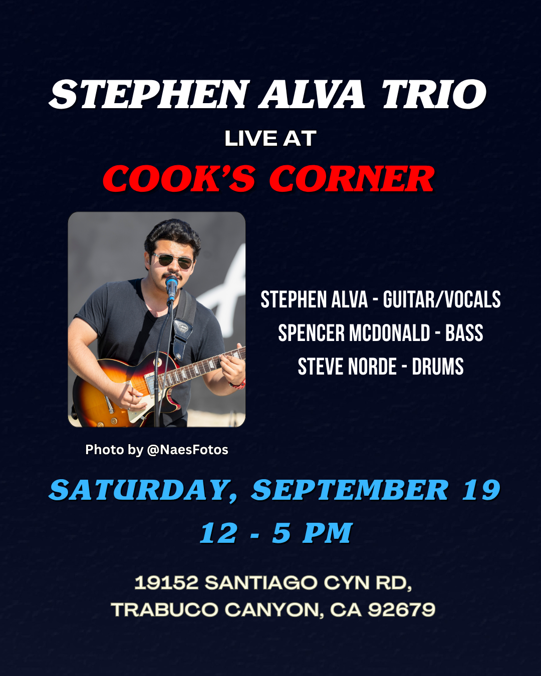 Stephen Alva Trio @ Cook's Corner